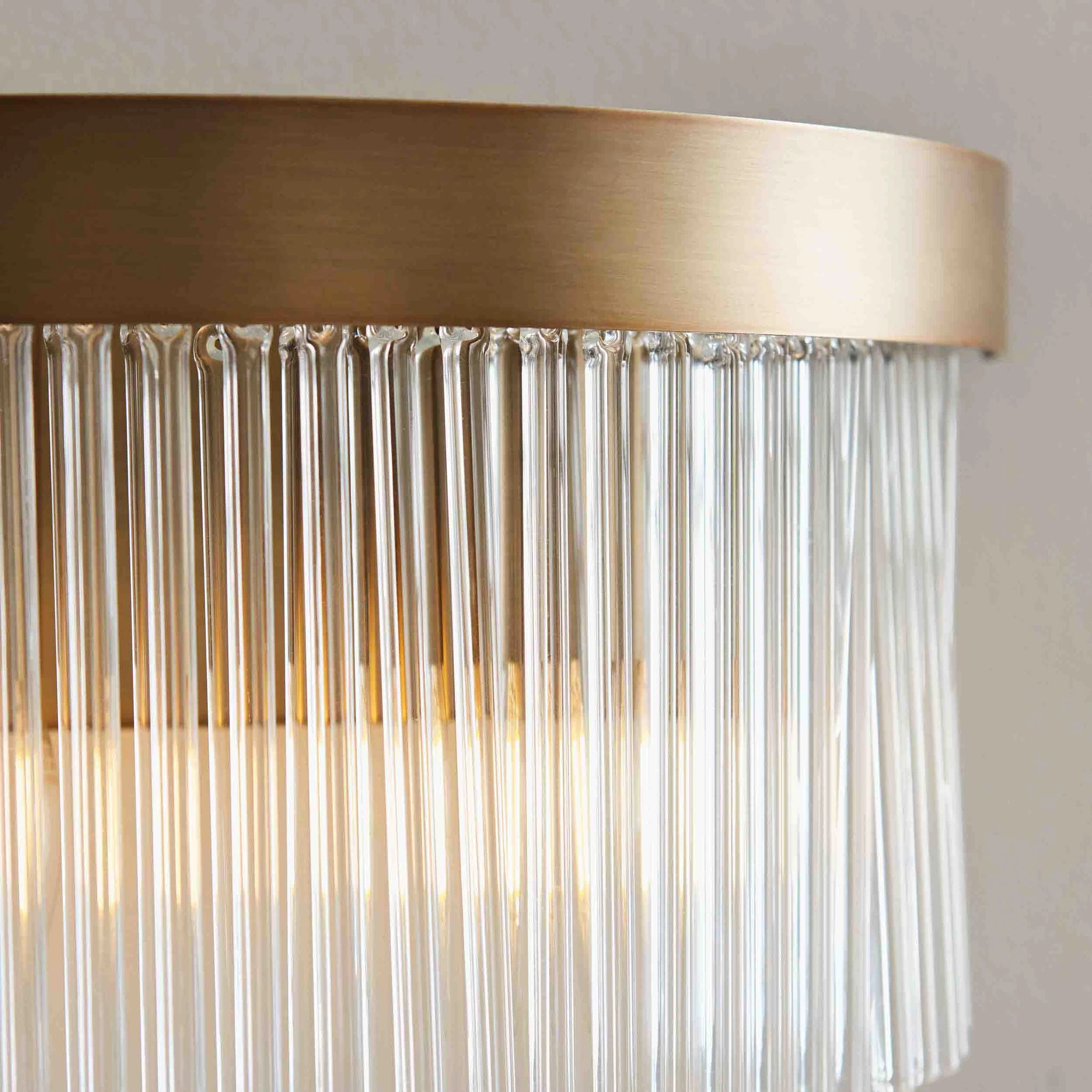 Auremont Warm Antique Brass 2 Light Wall Light