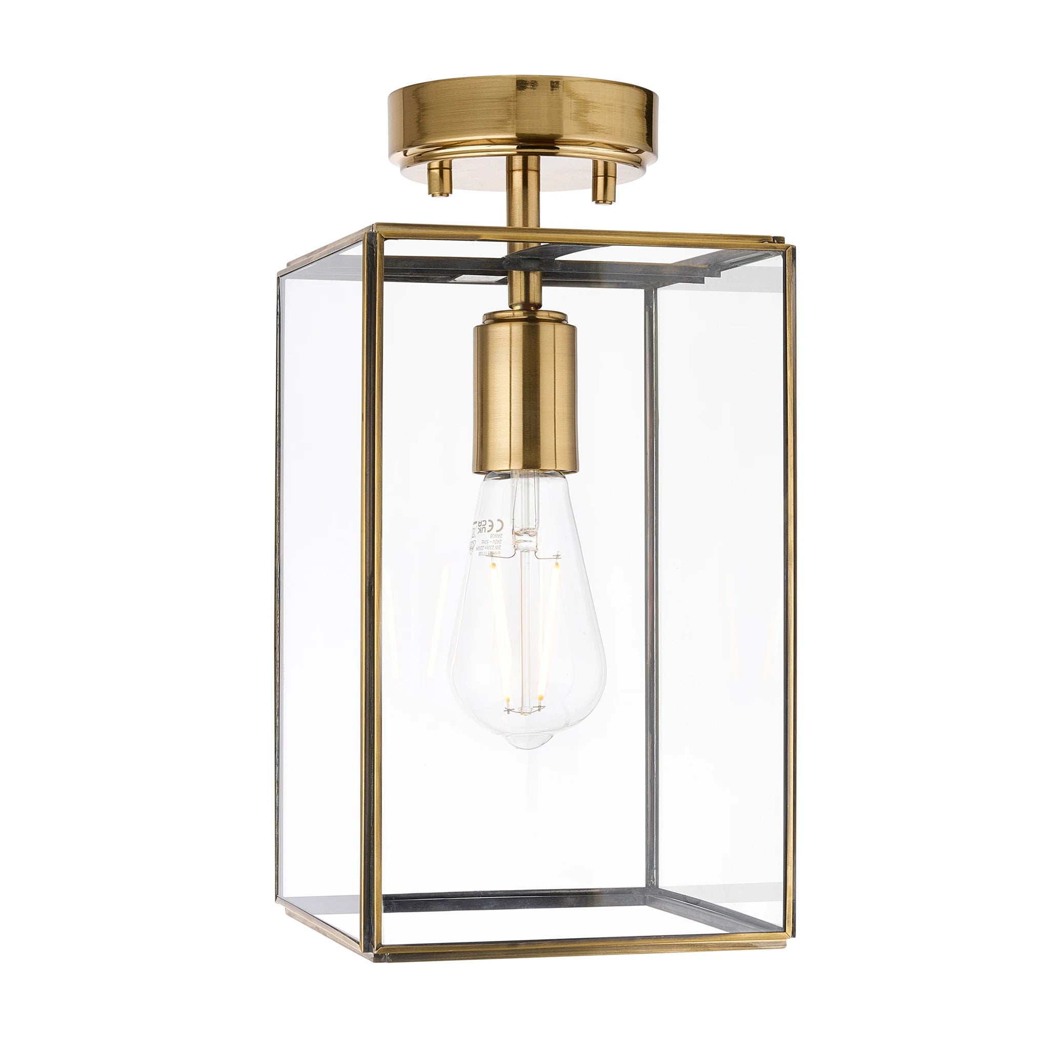 Corvella Antique Brass Single Ceiling Light