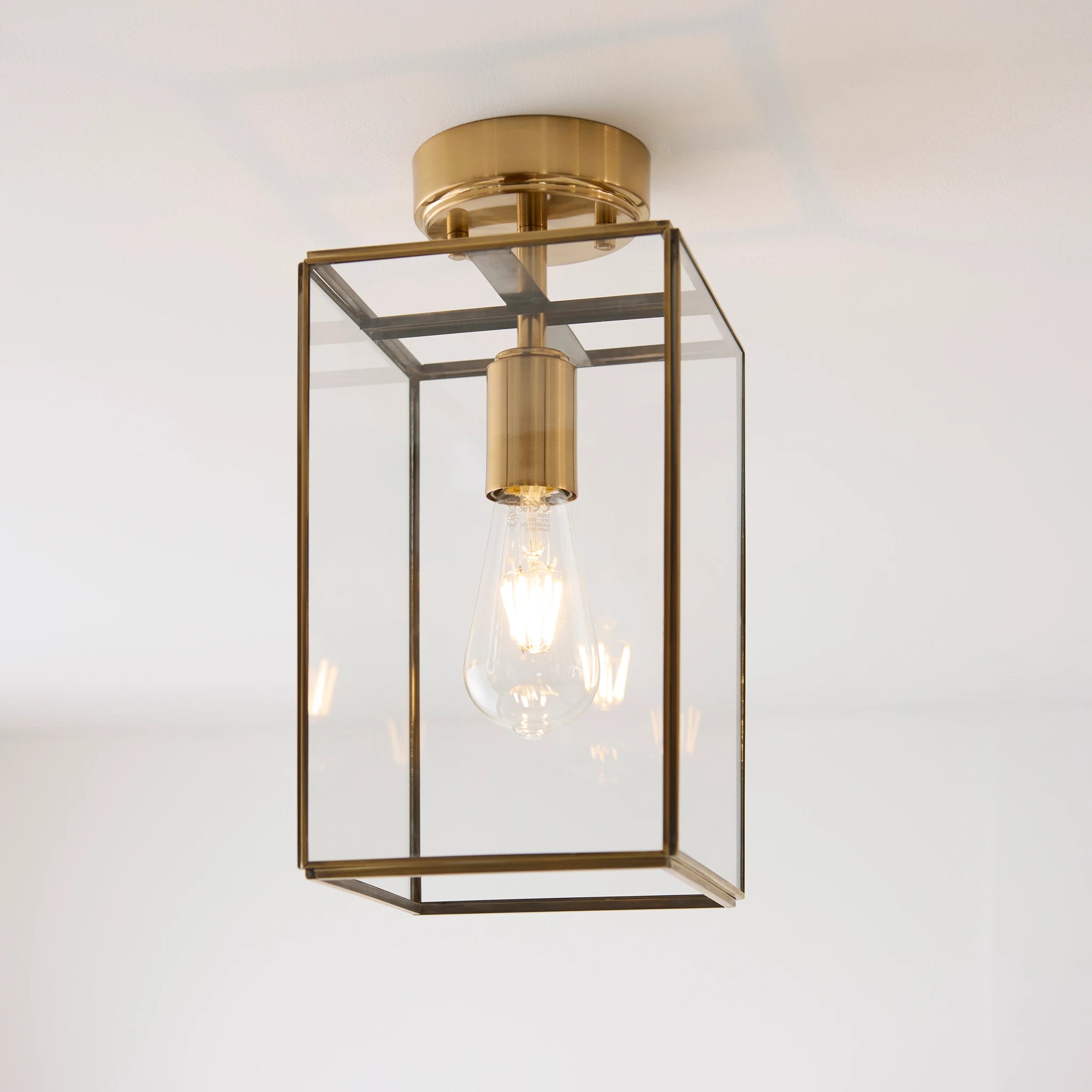 Corvella Antique Brass Single Ceiling Light