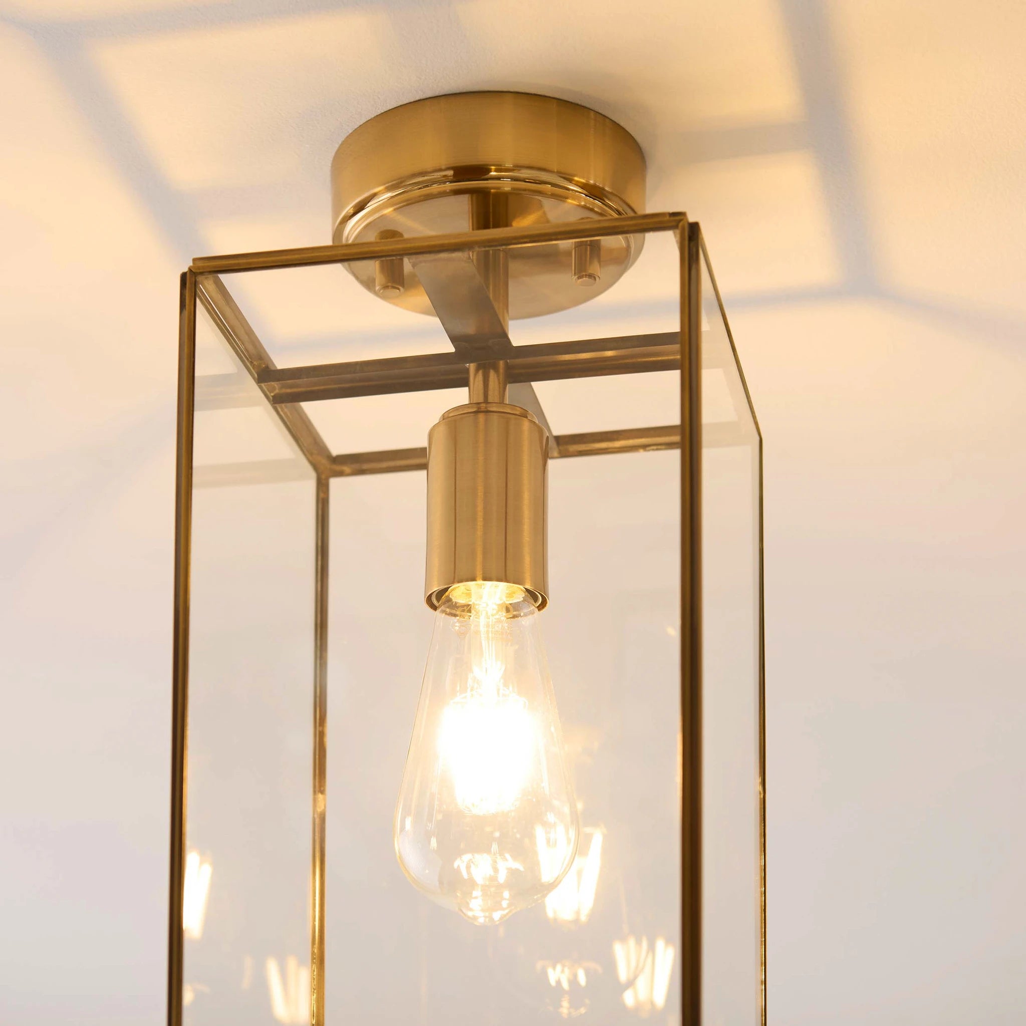Corvella Antique Brass Single Ceiling Light