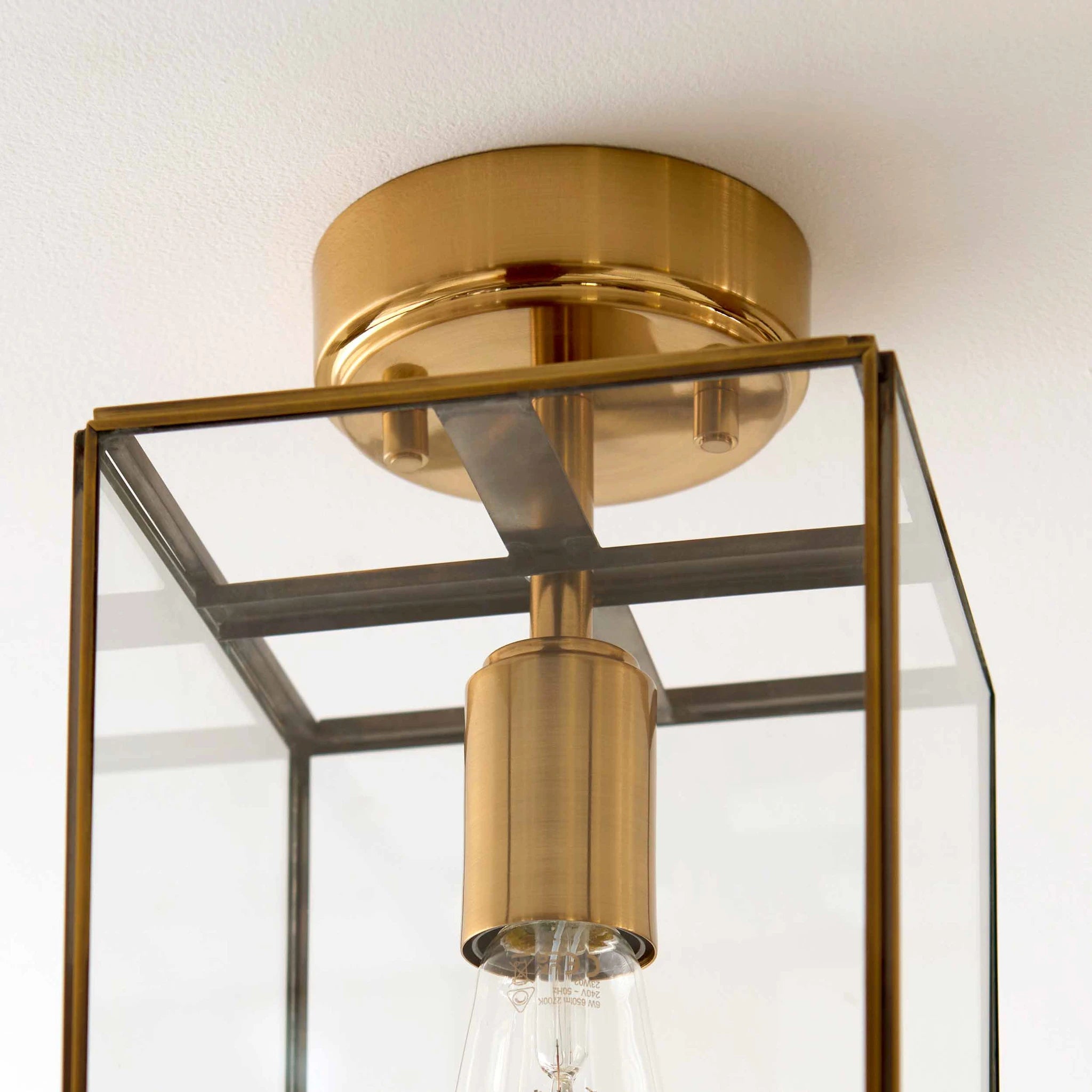 Corvella Antique Brass Single Ceiling Light
