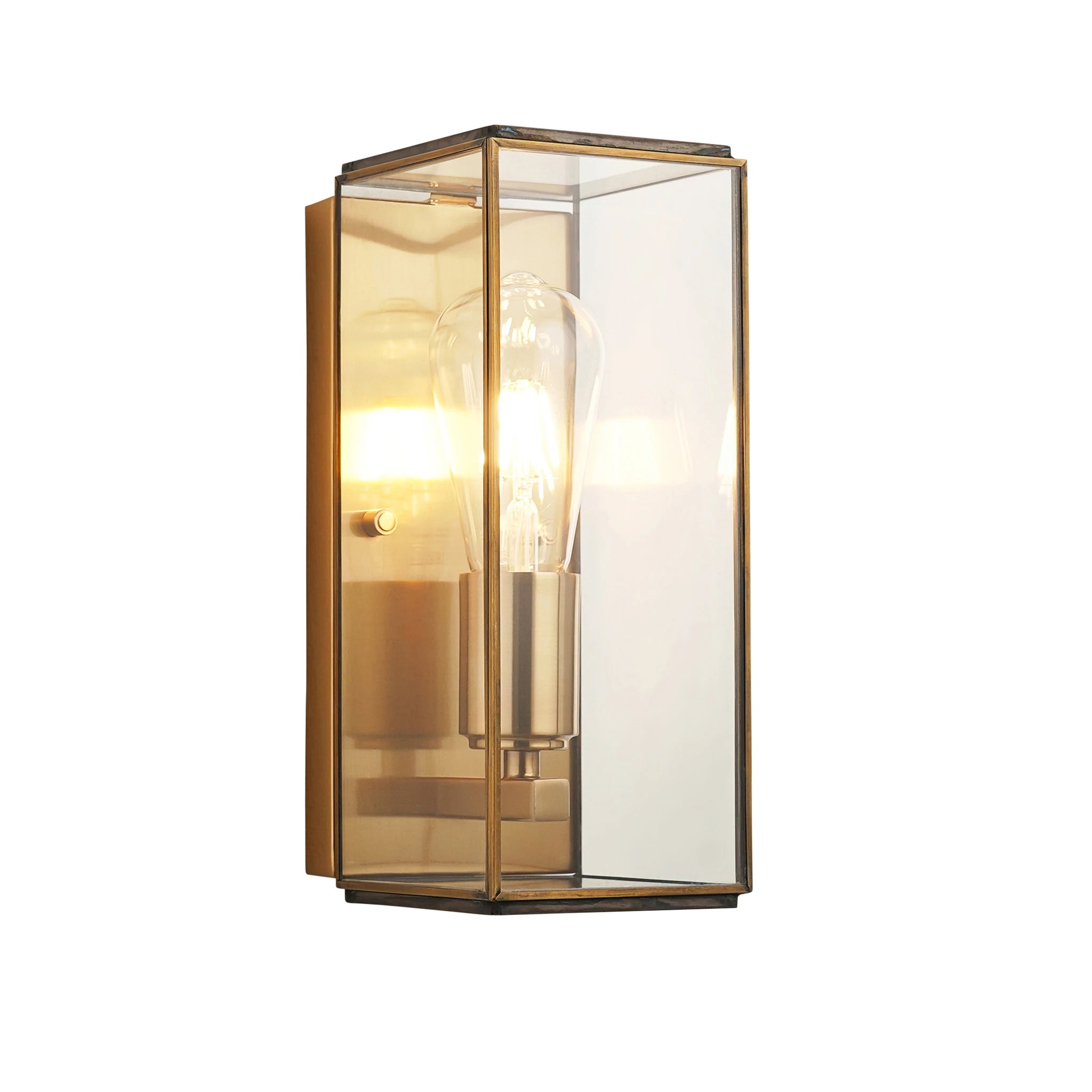 Corvella Antique Brass Single Wall Light