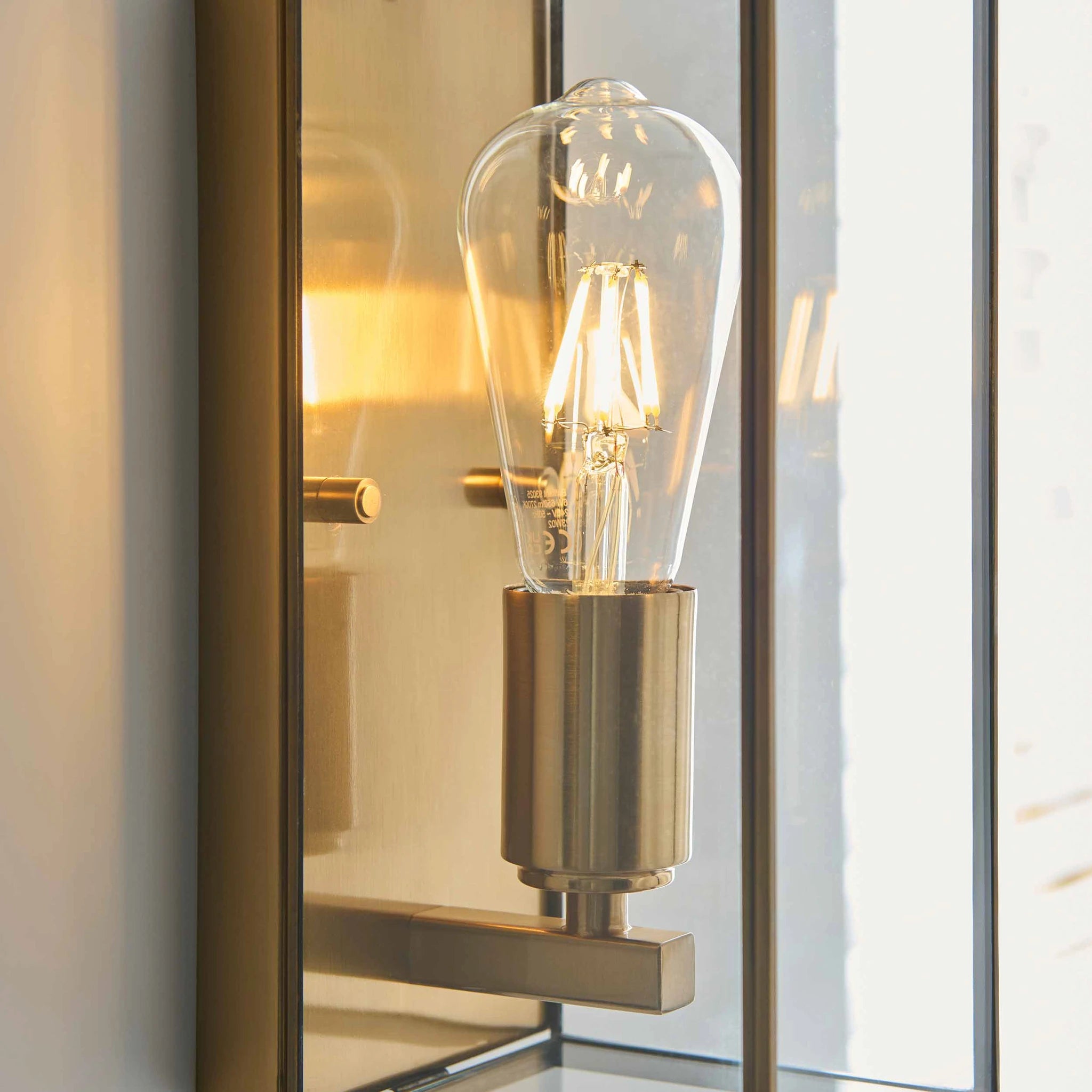 Corvella Antique Brass Single Wall Light