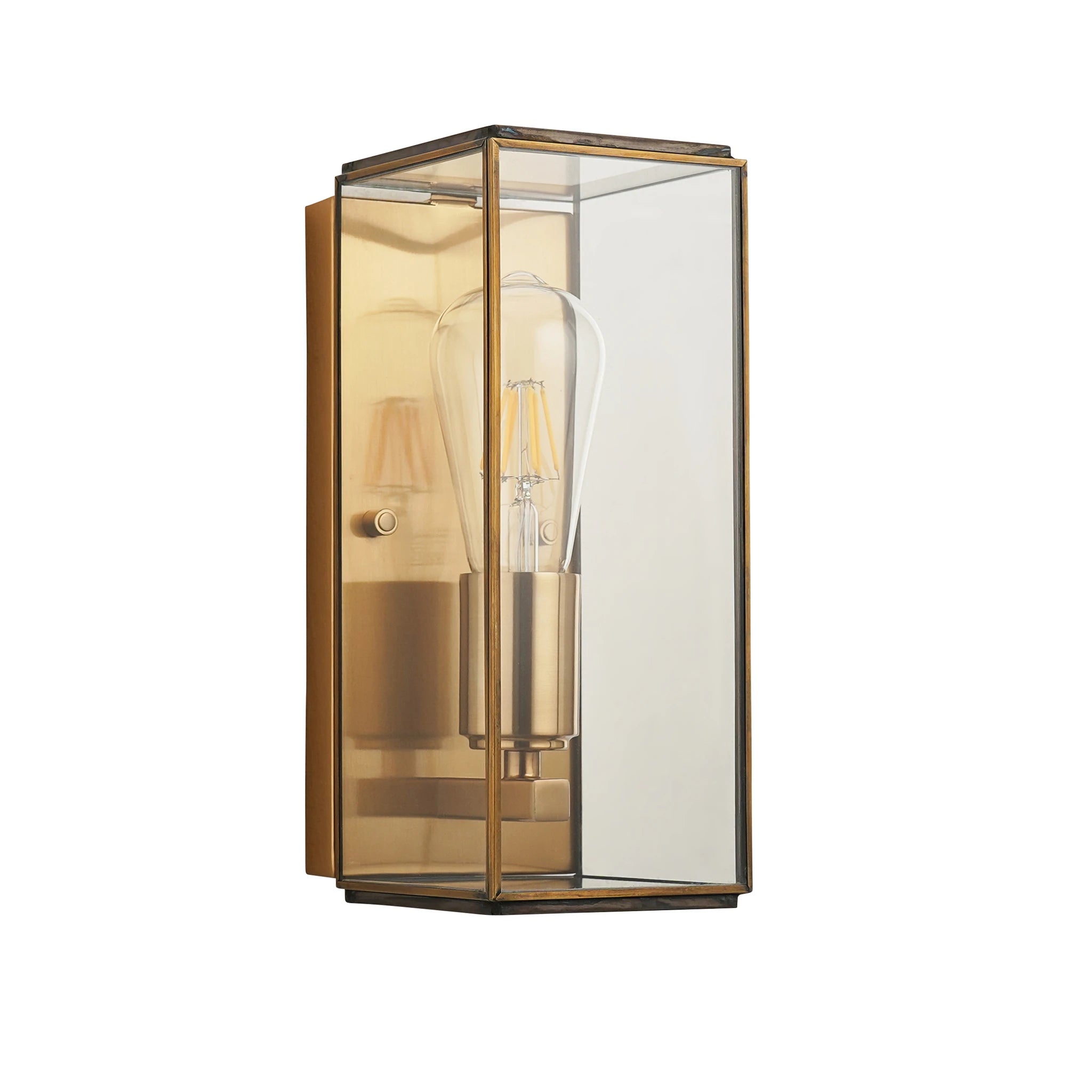 Corvella Antique Brass Single Wall Light