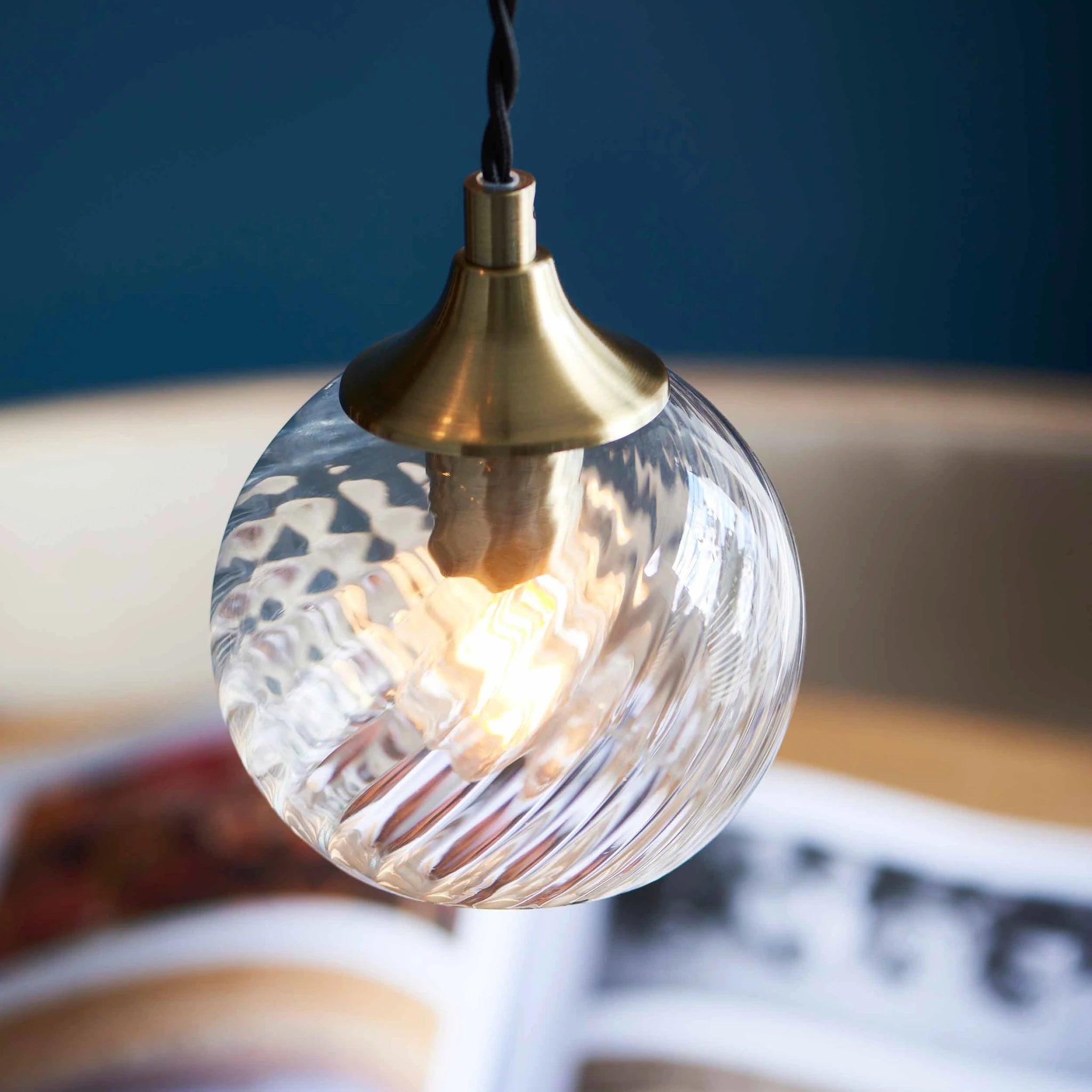Dakota Antique Brass 5 Light Cascade Pendant