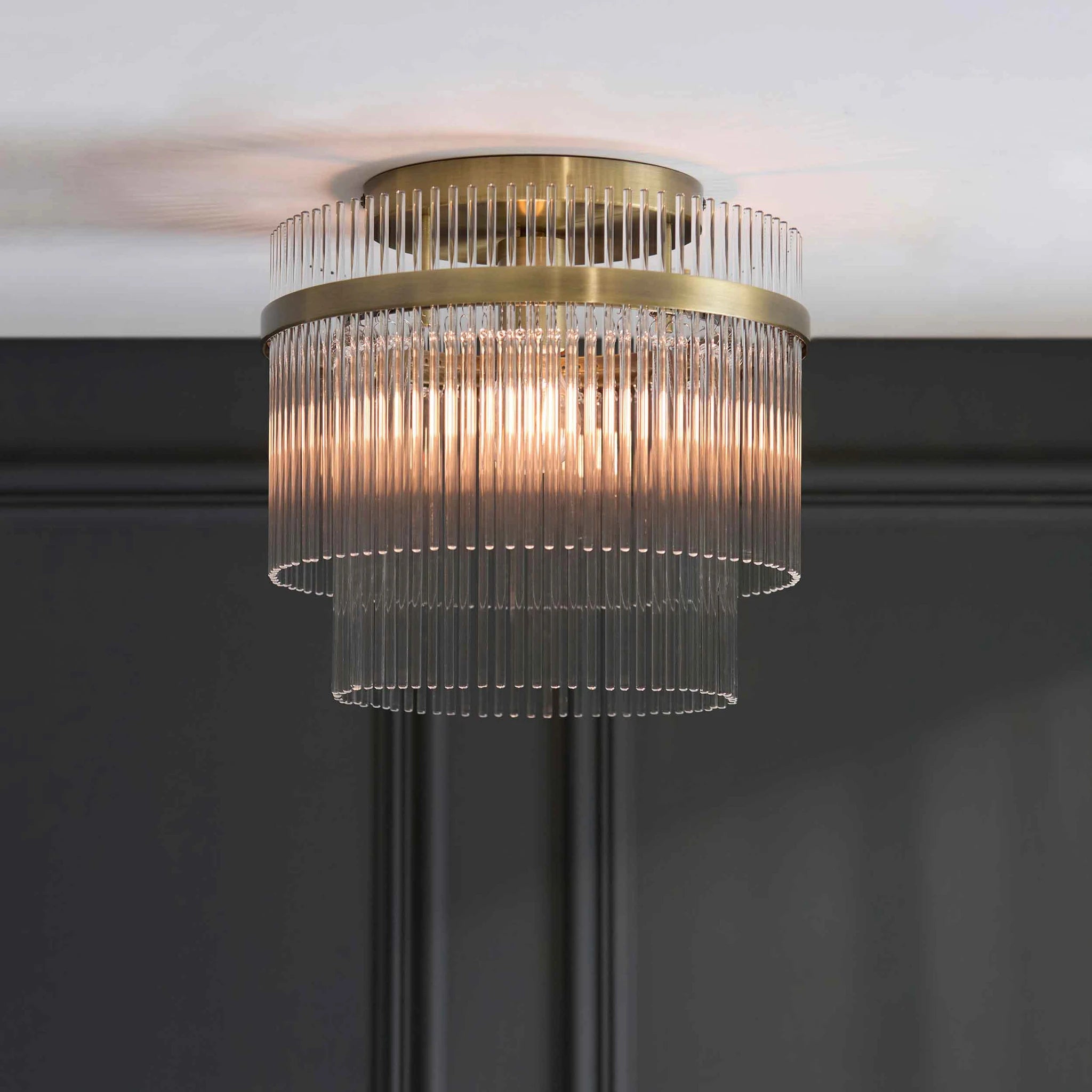 Vizzini Antique Brass Ceiling Light
