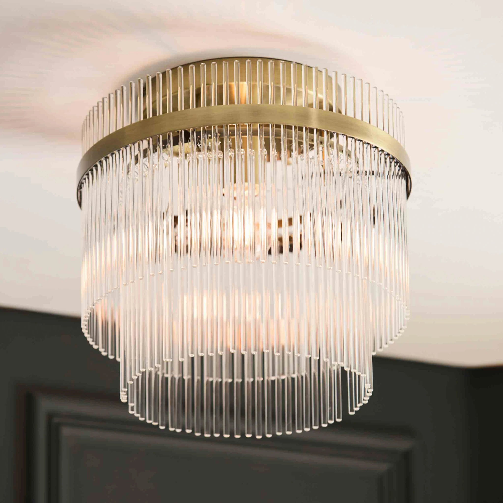 Vizzini Antique Brass Ceiling Light