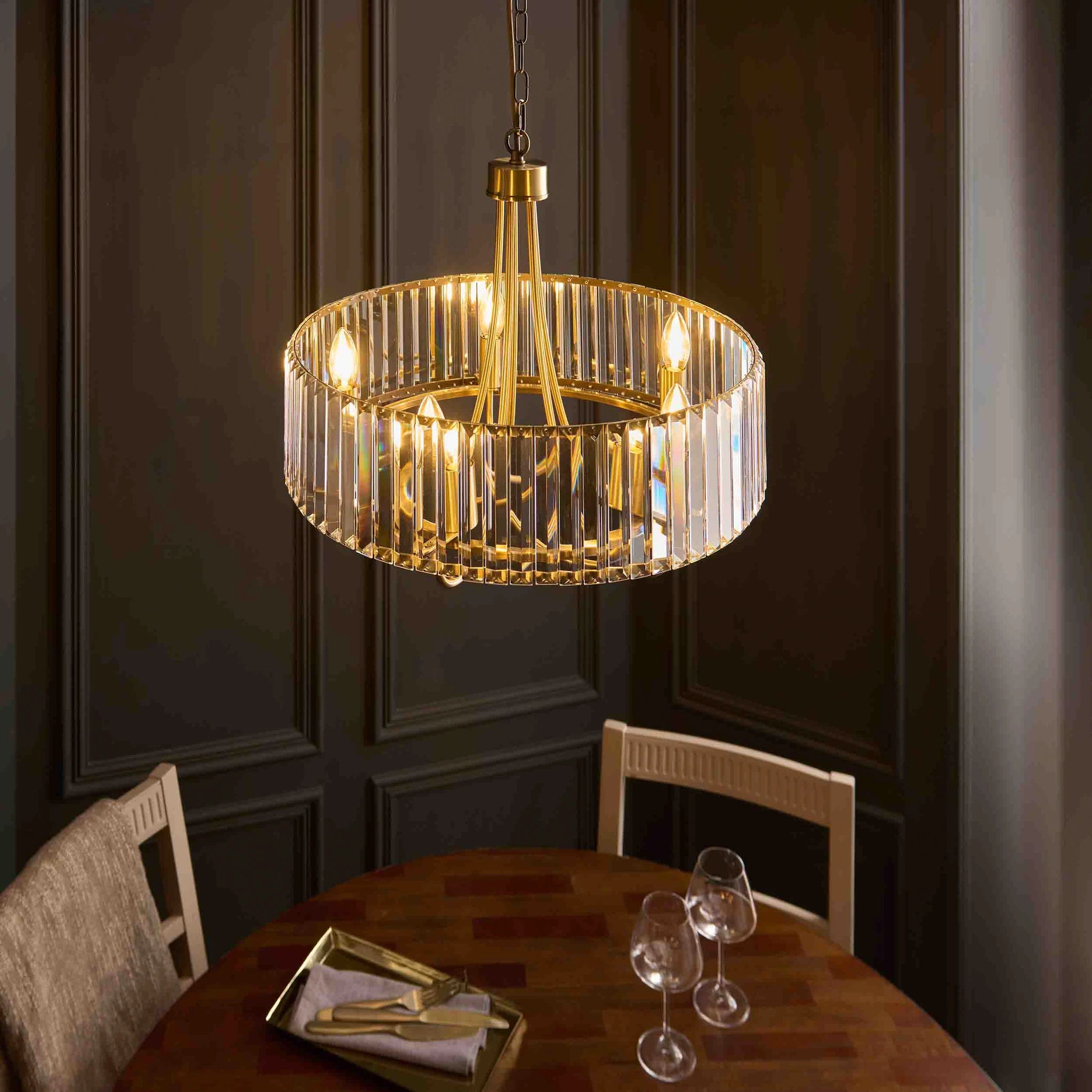 Sforza Antique Brass 5 Light Pendant