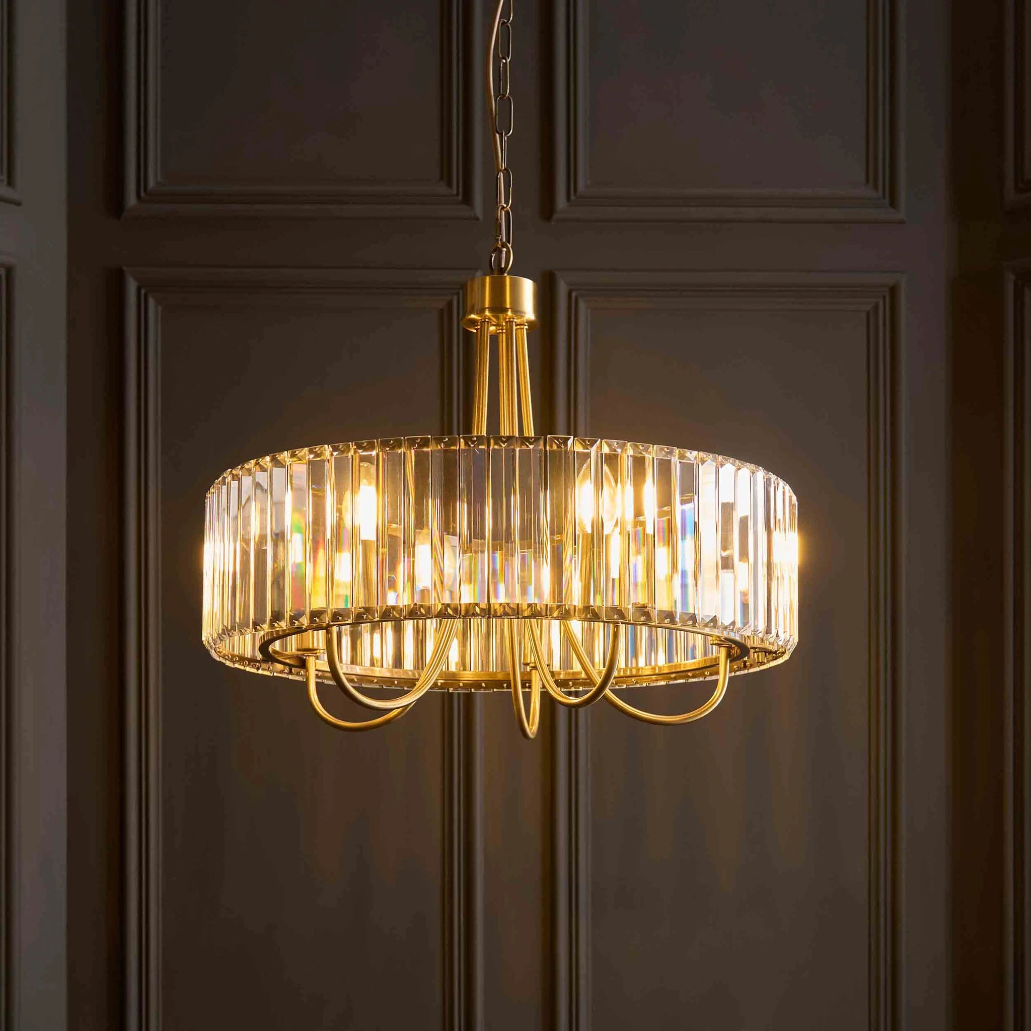 Sforza Antique Brass 5 Light Pendant