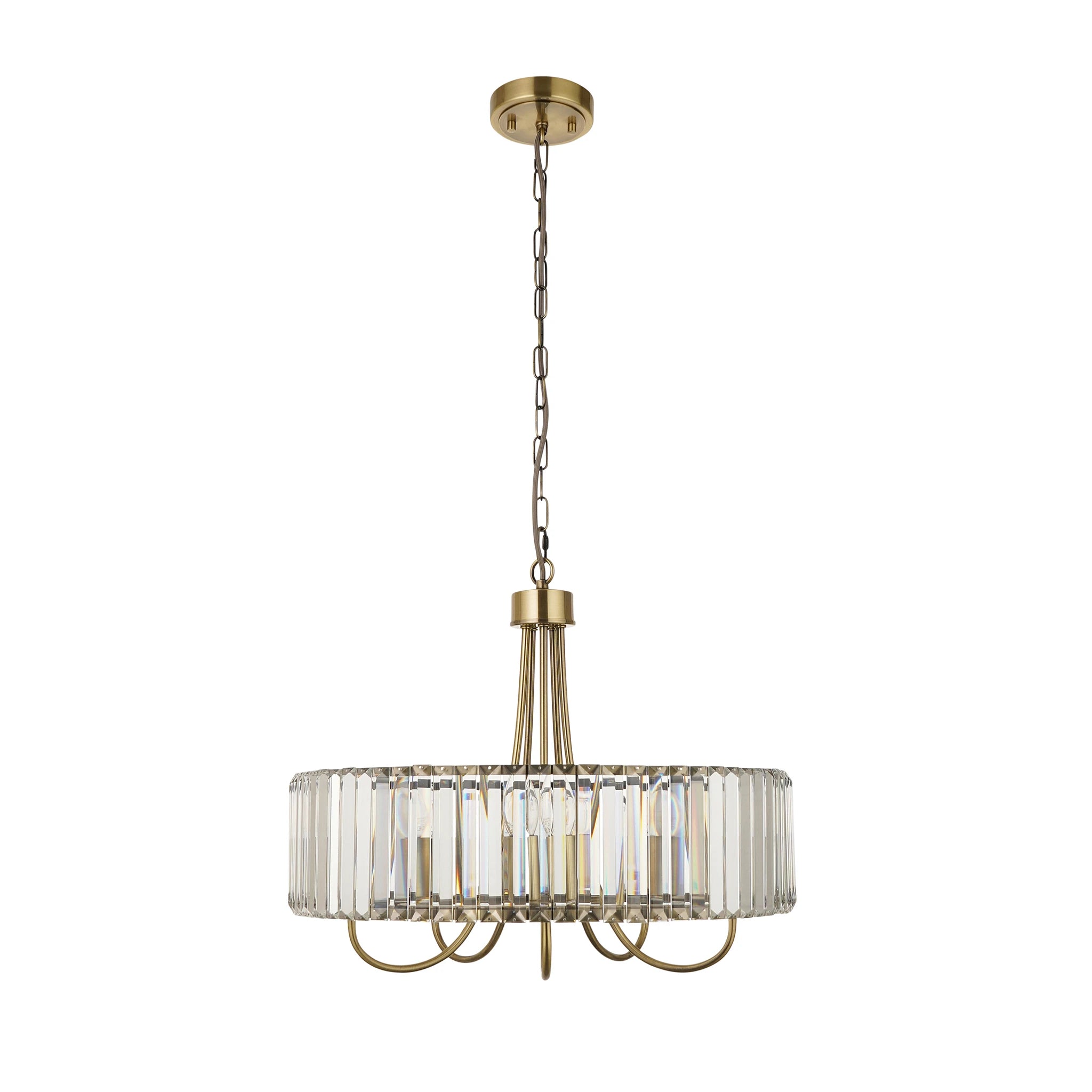 Sforza Antique Brass 5 Light Pendant