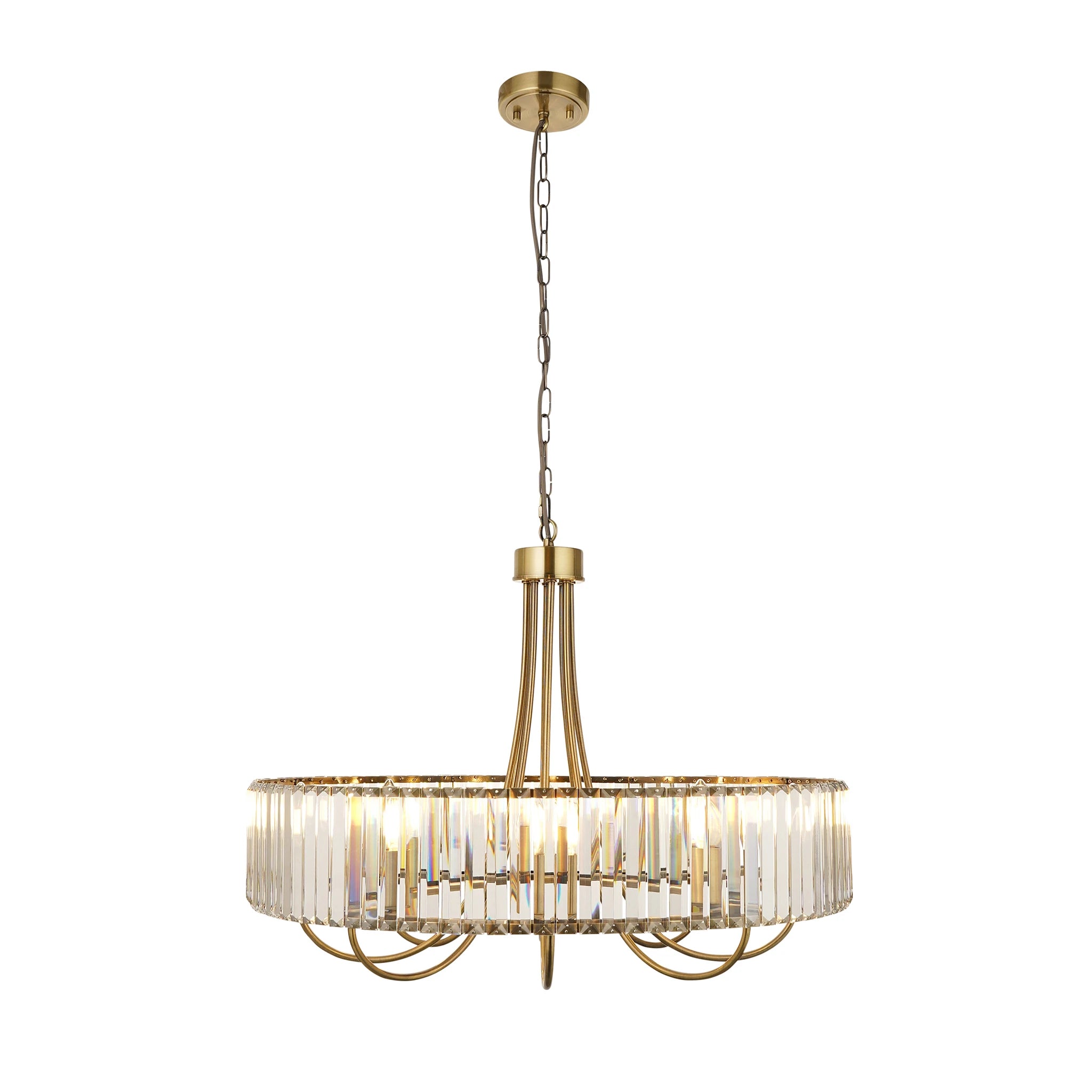 Sforza Antique Brass 8 Light Pendant