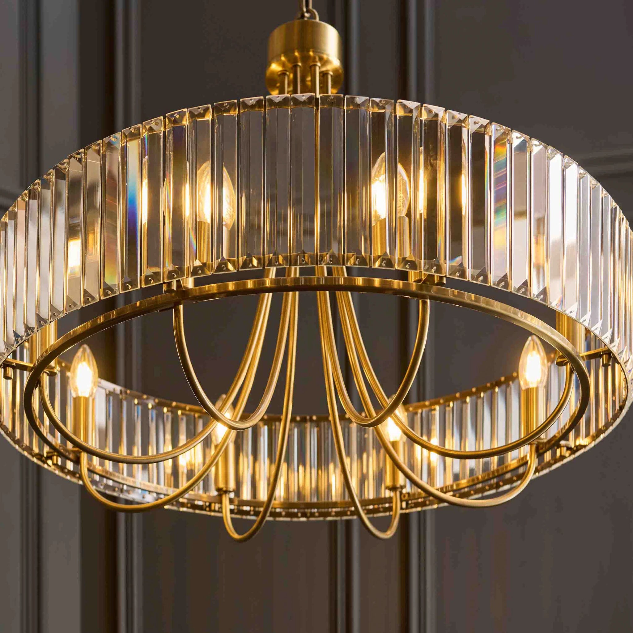 Sforza Antique Brass 8 Light Pendant