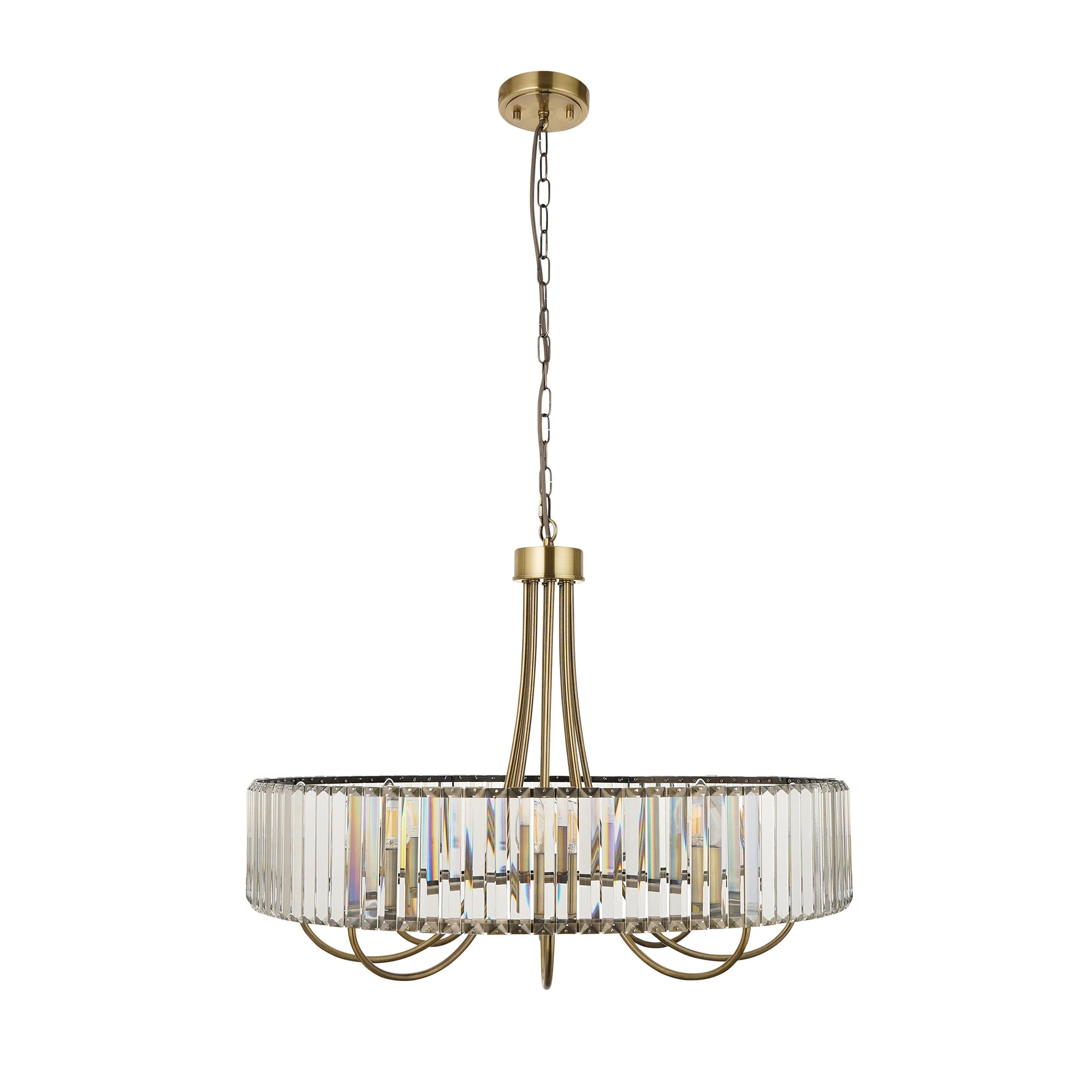 Sforza Antique Brass 8 Light Pendant