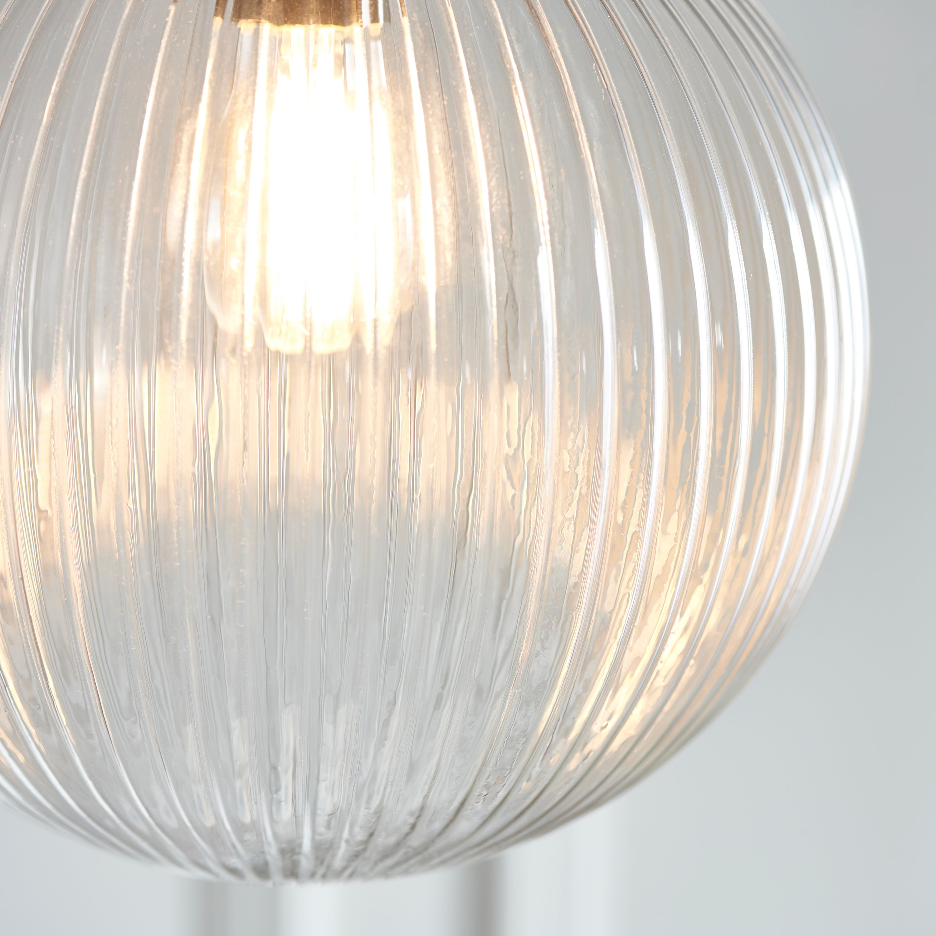 Mason Ribbed Glass Dome Pendant Light | Medium