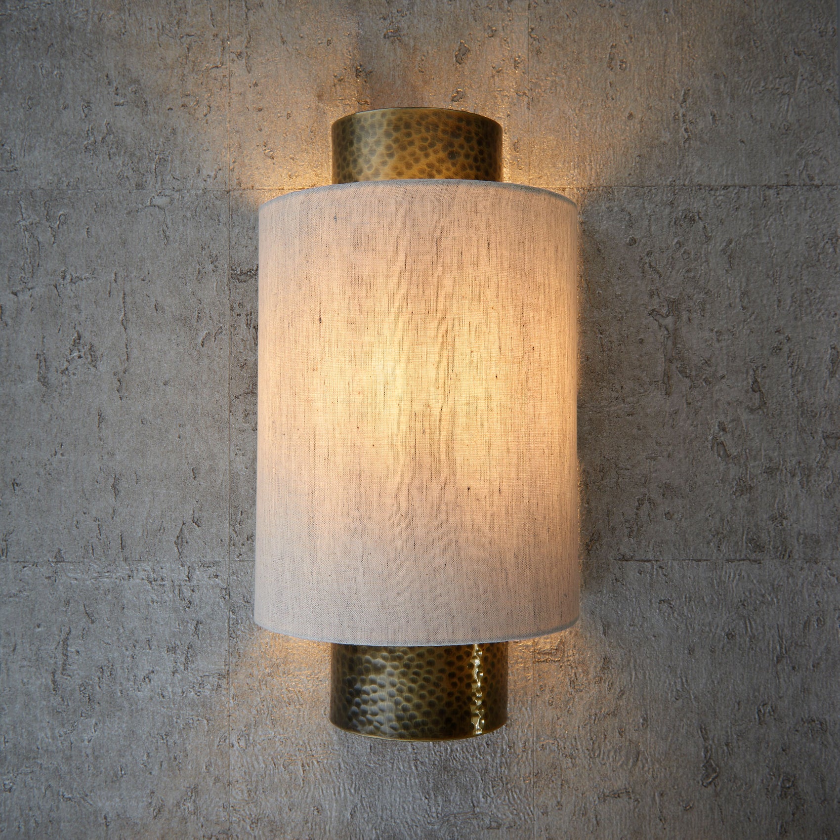 Danica Hammered Aged Bronze Wall Light