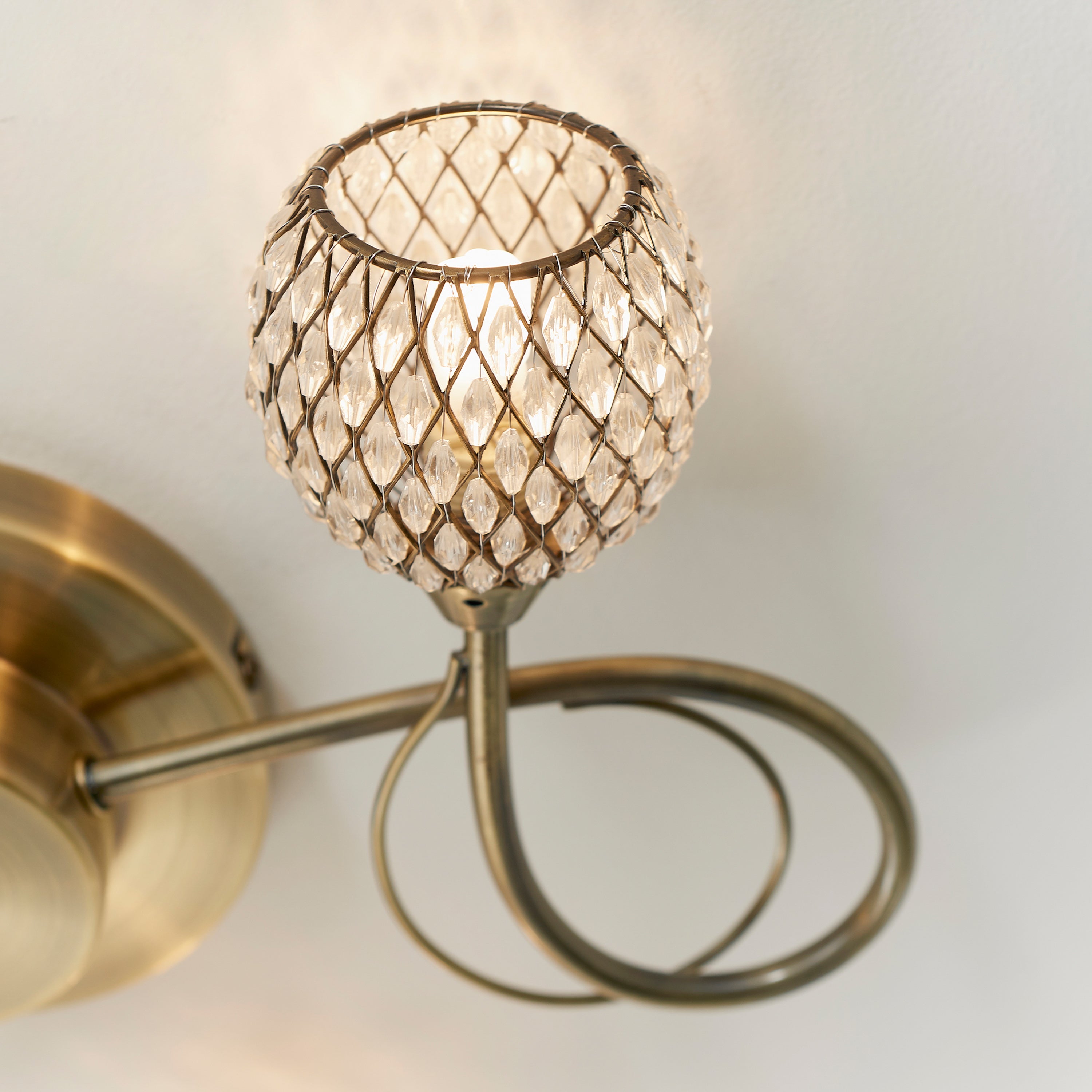 Arden Antique Brass LED Ceiling Light | 3 Lights