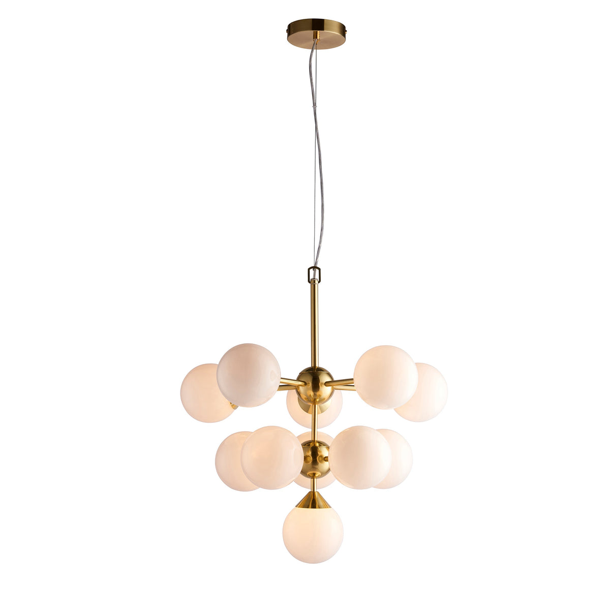 Gracie Globe Brushed Gold Pendant | 11 Lights