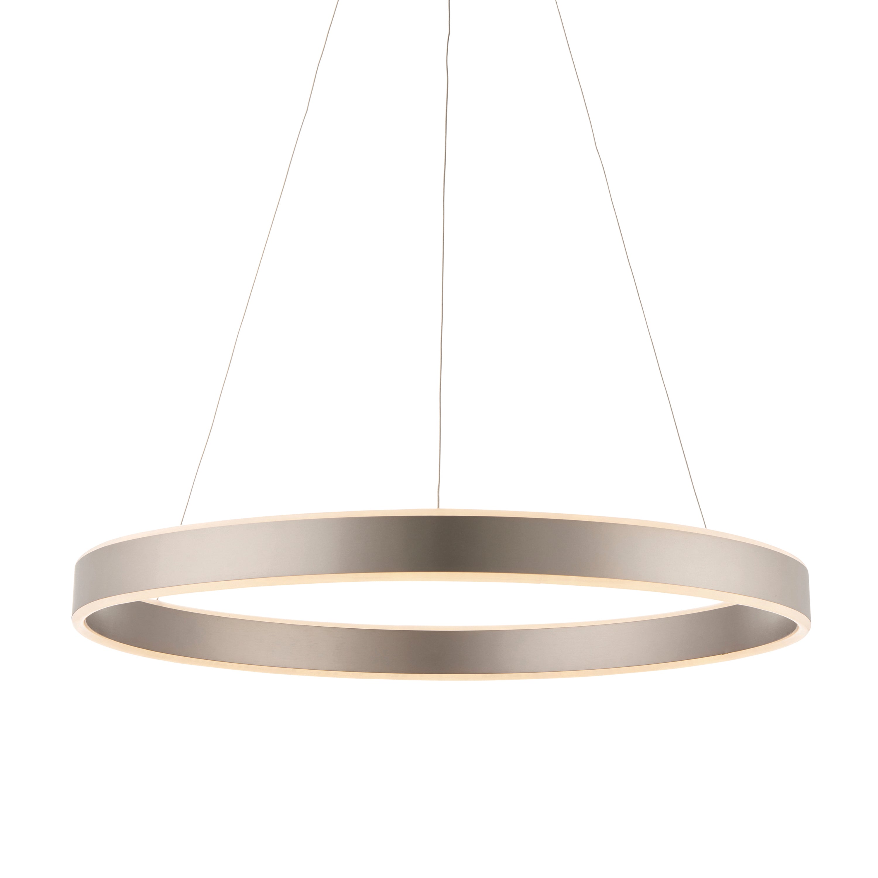Olly Matt Nickel Halo LED Pendant Light