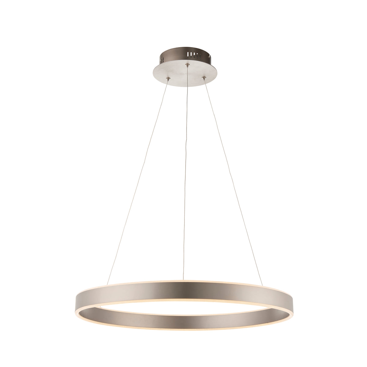 Olly Matt Nickel Halo LED Pendant Light