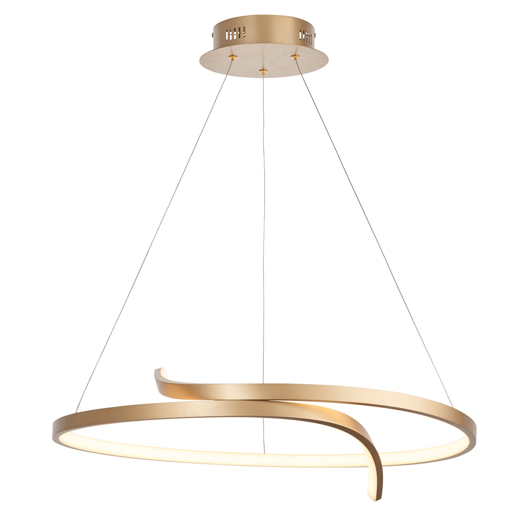 Playa Brushed Gold Halo LED Pendant Light