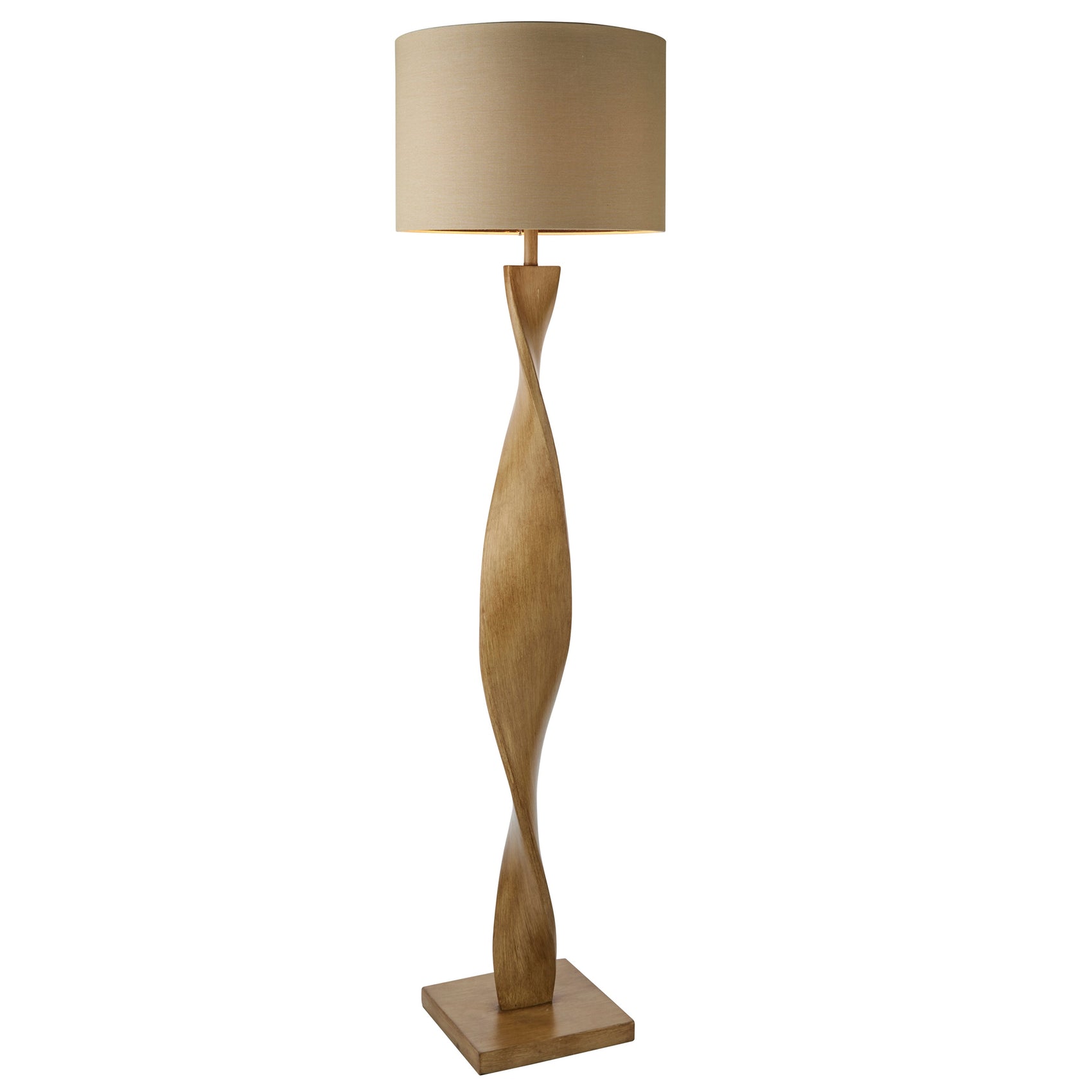 Enugu Spiral Wood Floor Lamp