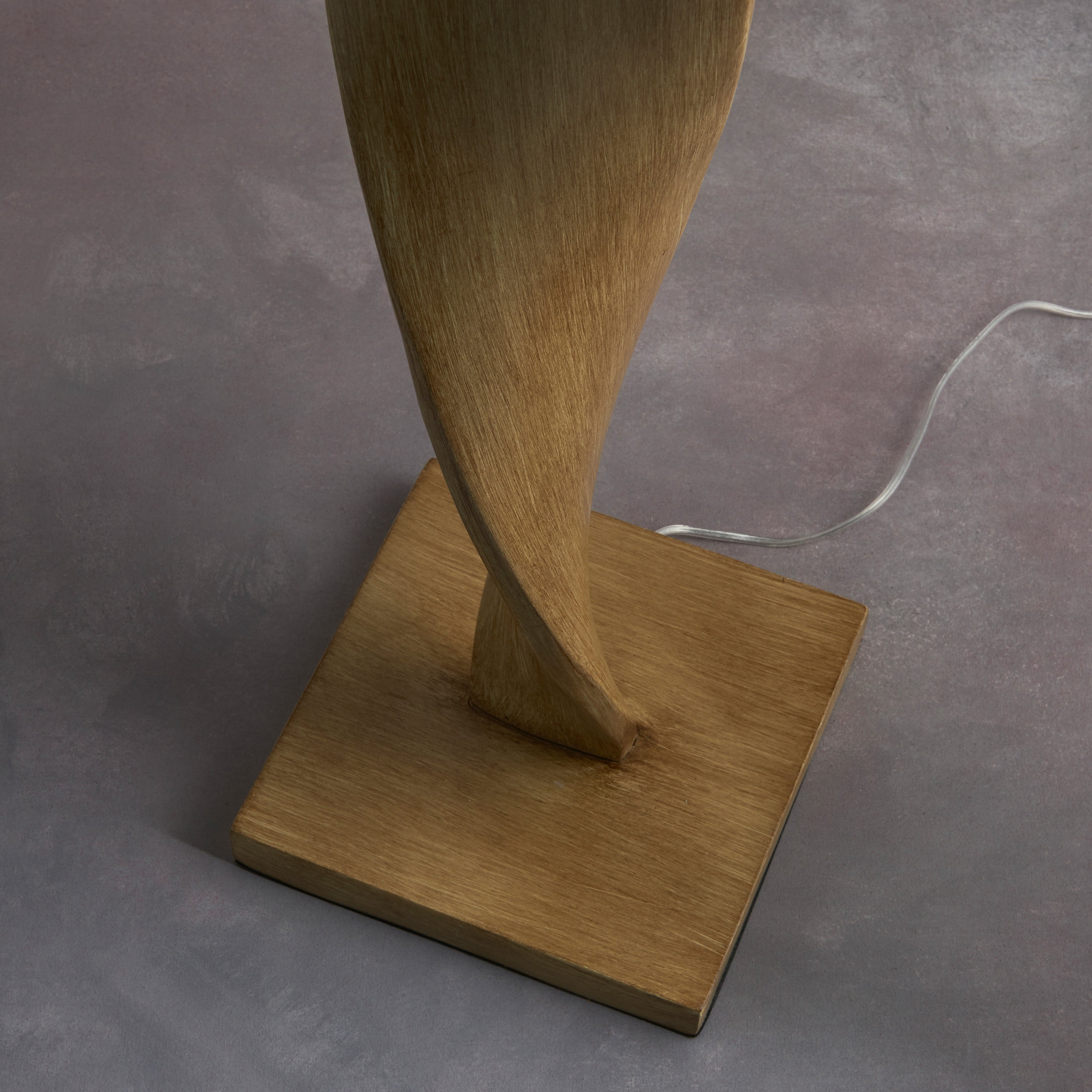 Enugu Spiral Wood Floor Lamp