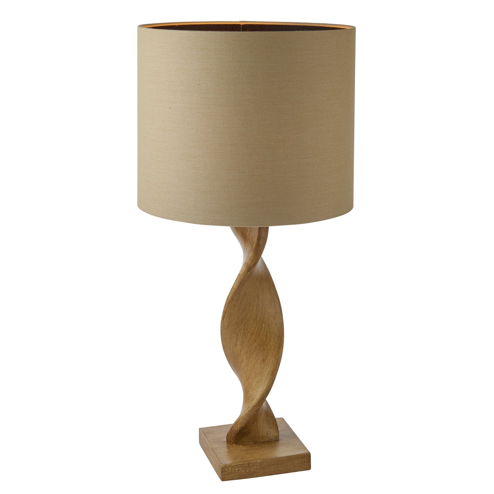 Enugu Spiral Wood Table Lamp