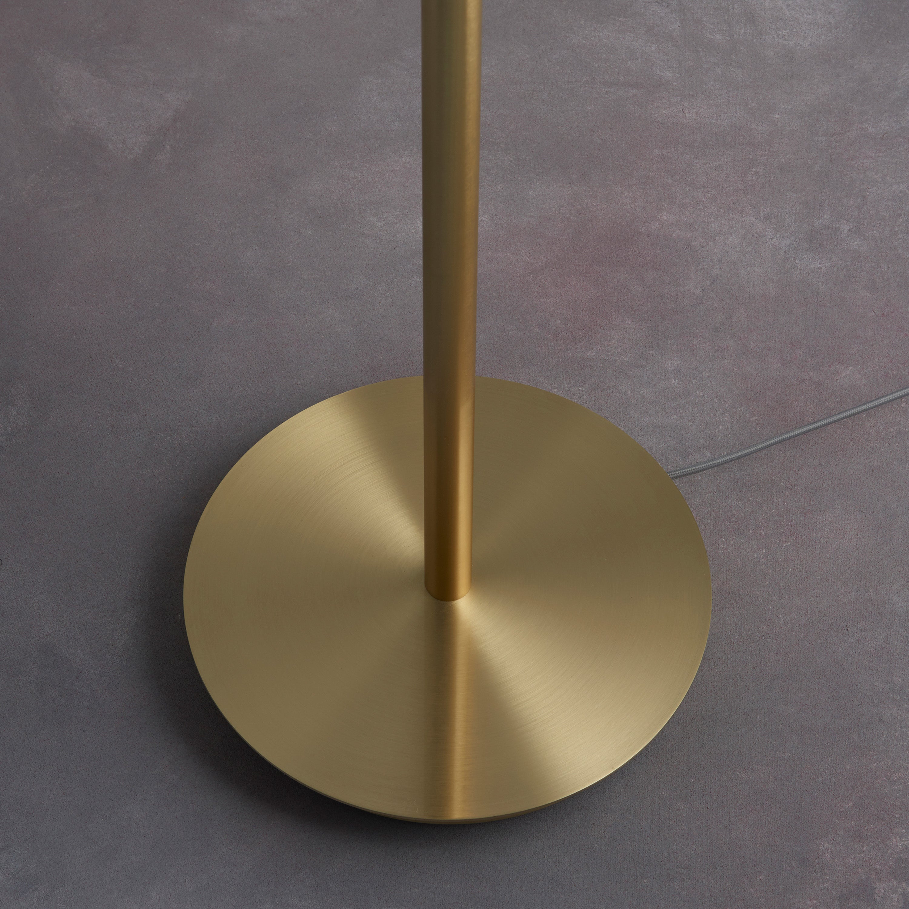 Alassio Gold & Natural Linen Floor Lamp