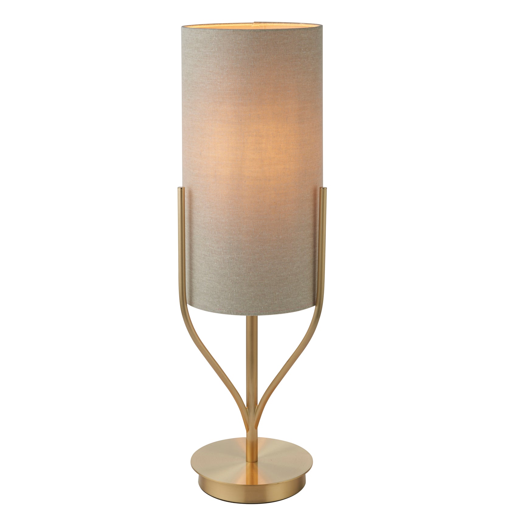 Alassio Gold & Natural Linen Table Lamp