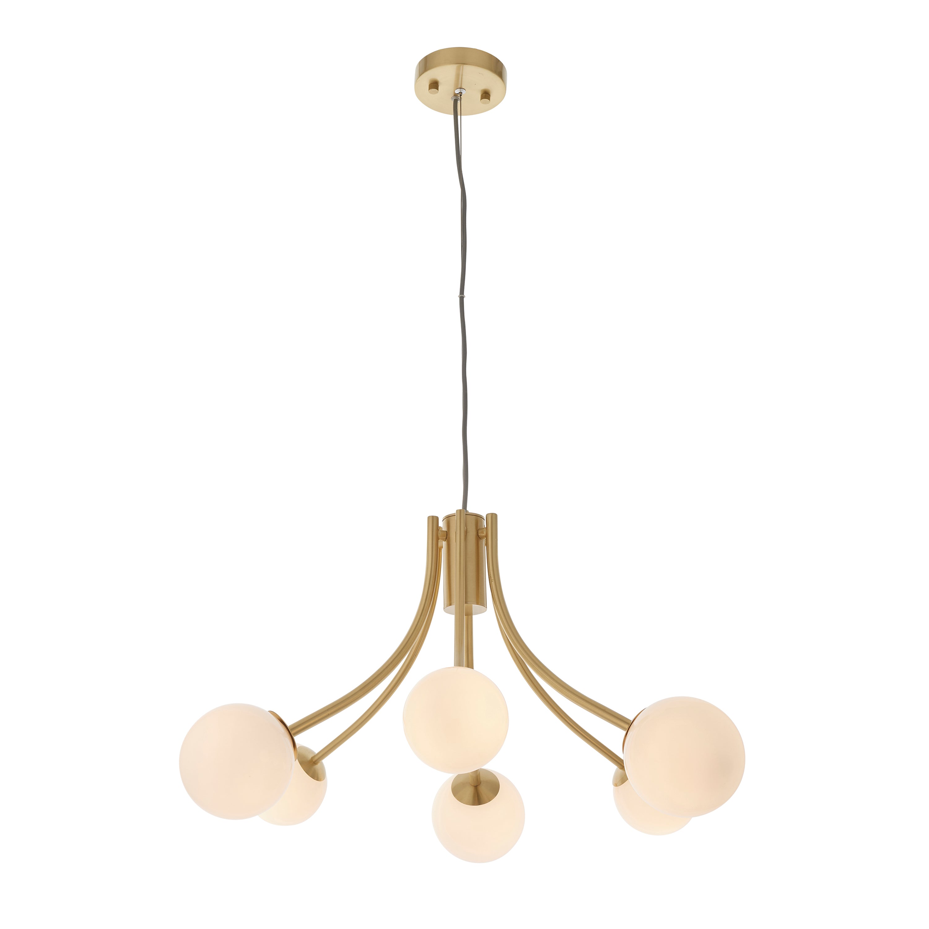 Mave Gold Orb LED Pendant Light | 6 Lights