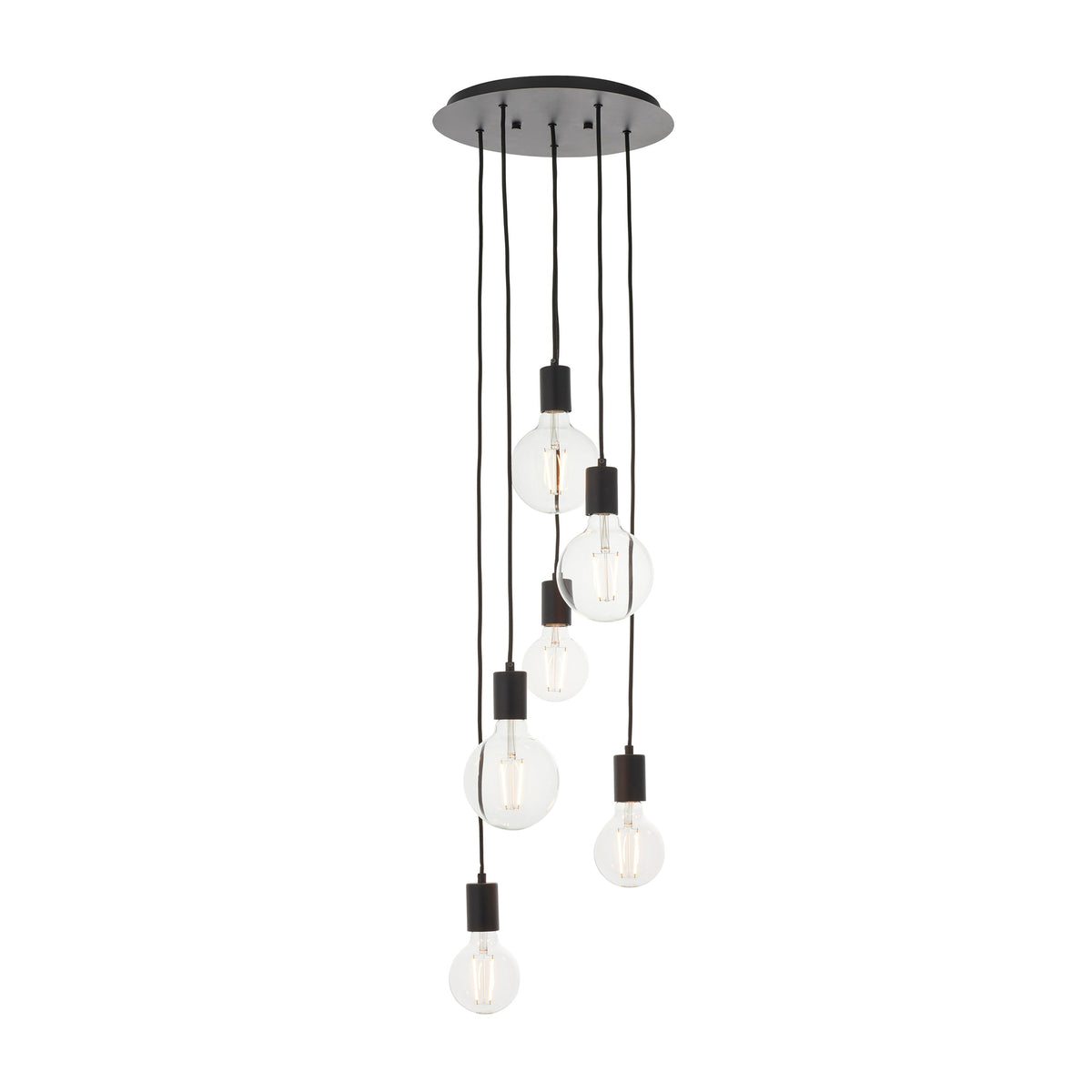 Shelby Matt Black Pendant | 6 Lights