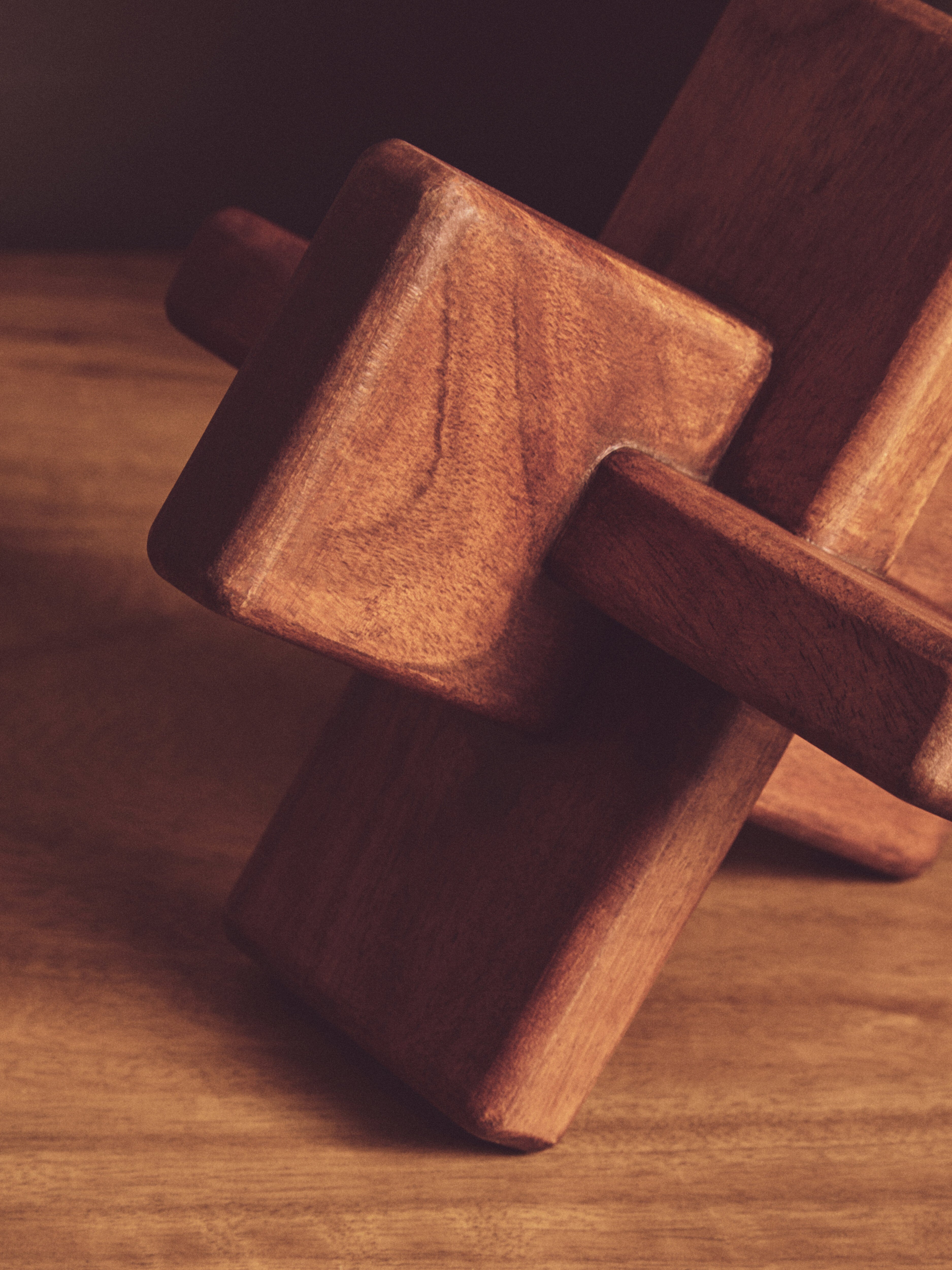 Karna Brown Wood Sculpture