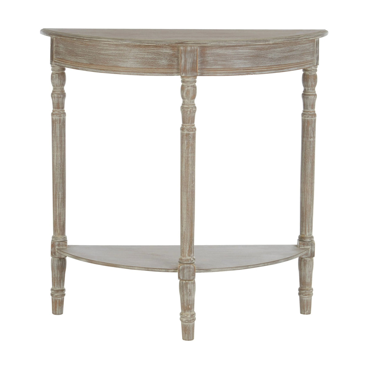 Chelsea Natural Wash Wood Half Moon Console Table