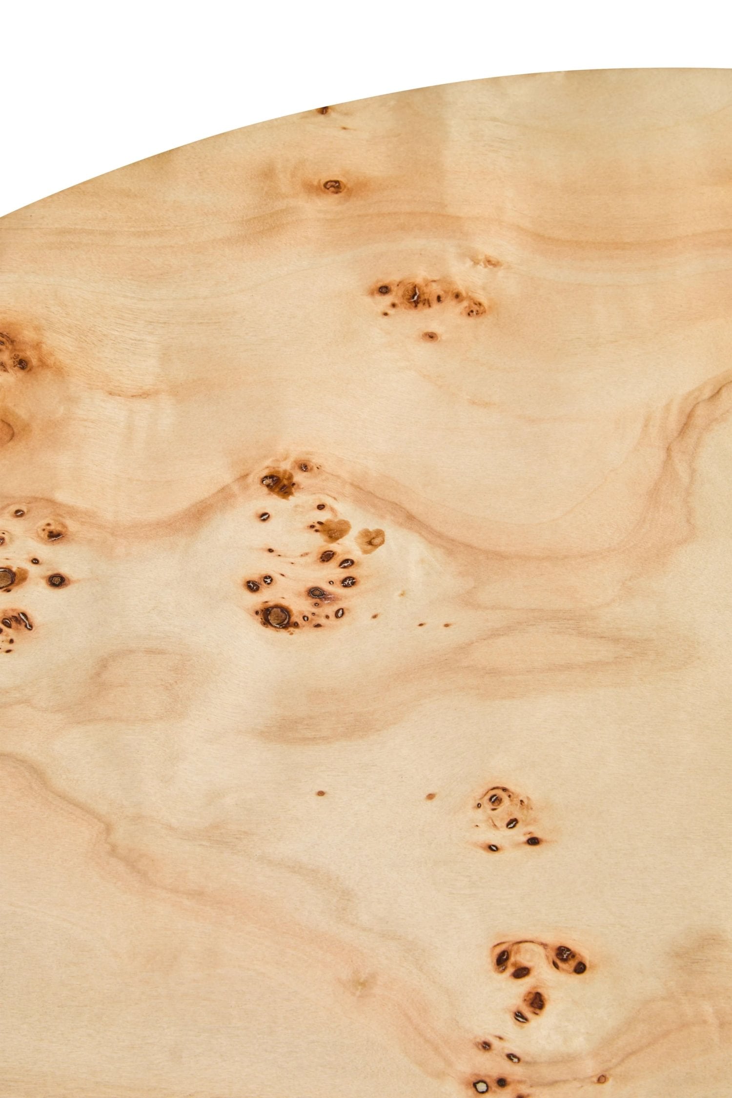 Marlow Burl Wood Design Round Coffee Table