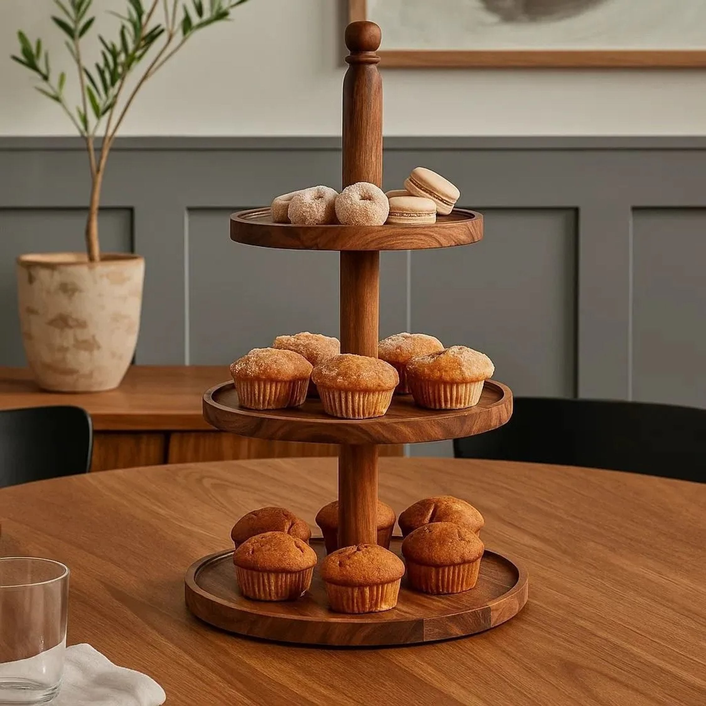 Arden Sheesham Wood 3 Tier Cake Stand