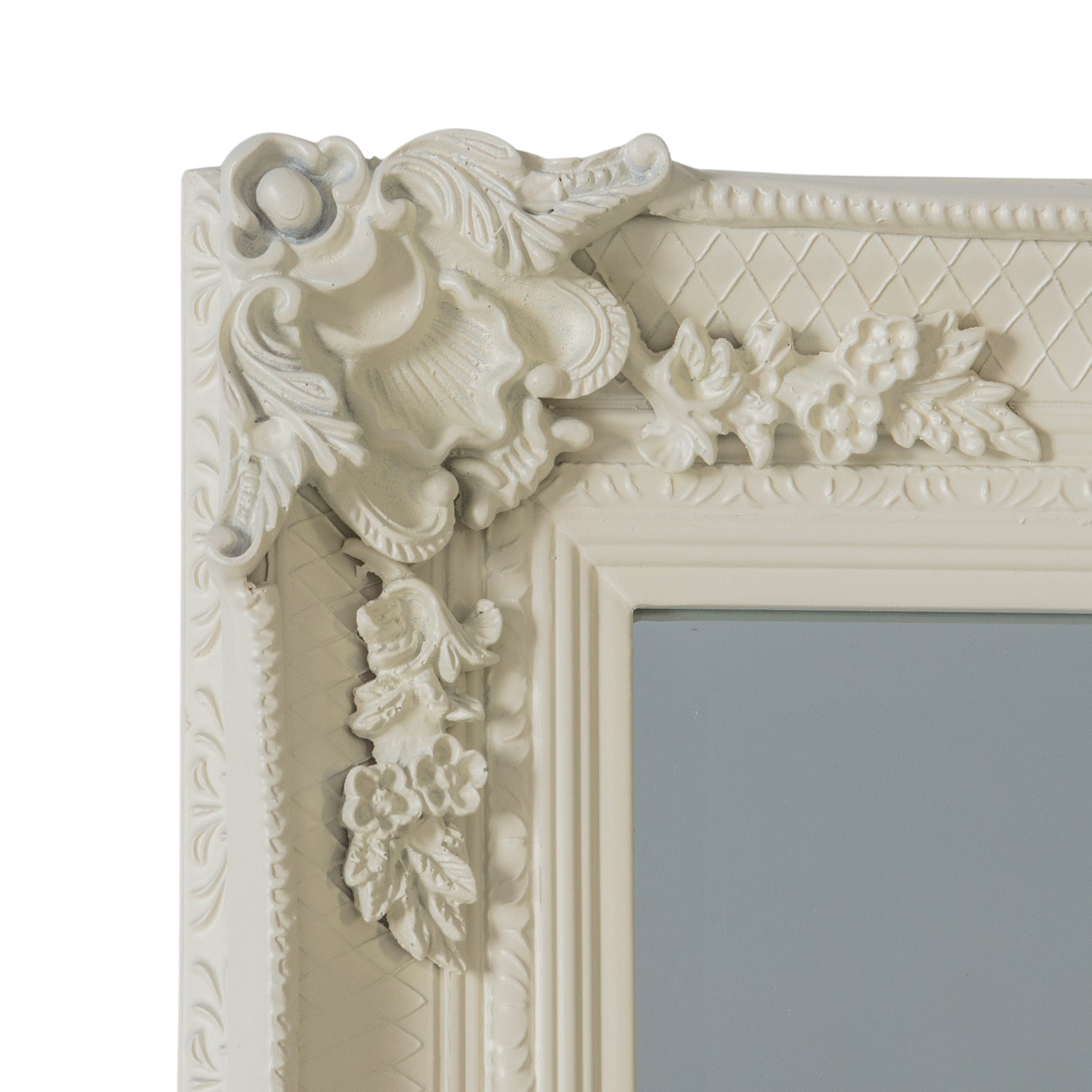 Alcott Baroque Vintage Cream Full Length Leaner Mirror