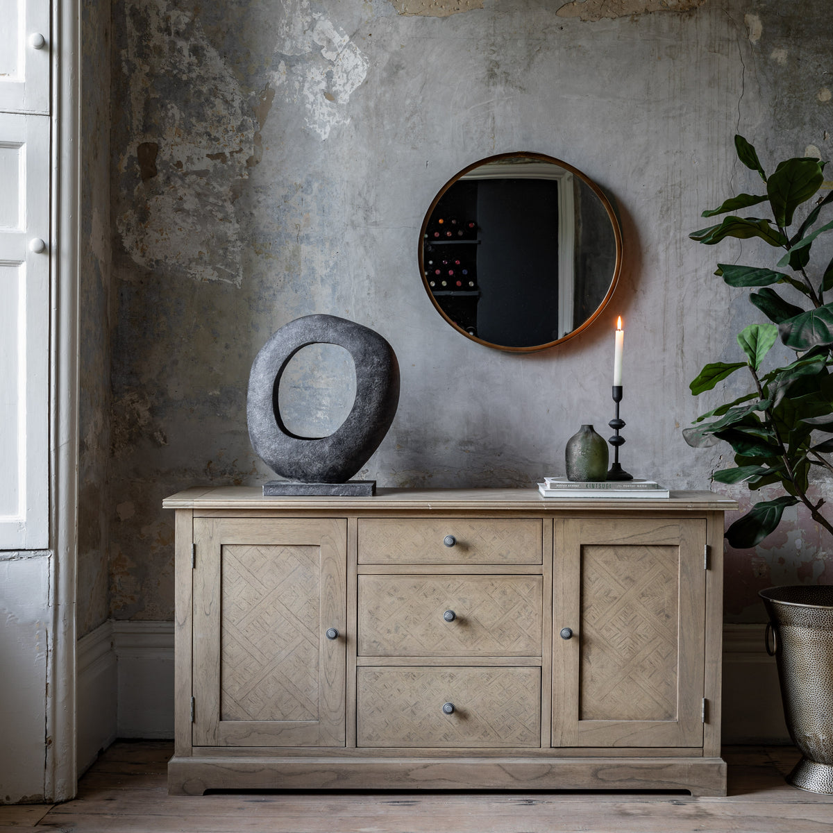 Tobago Aged Mindy Wood Sideboard | Large