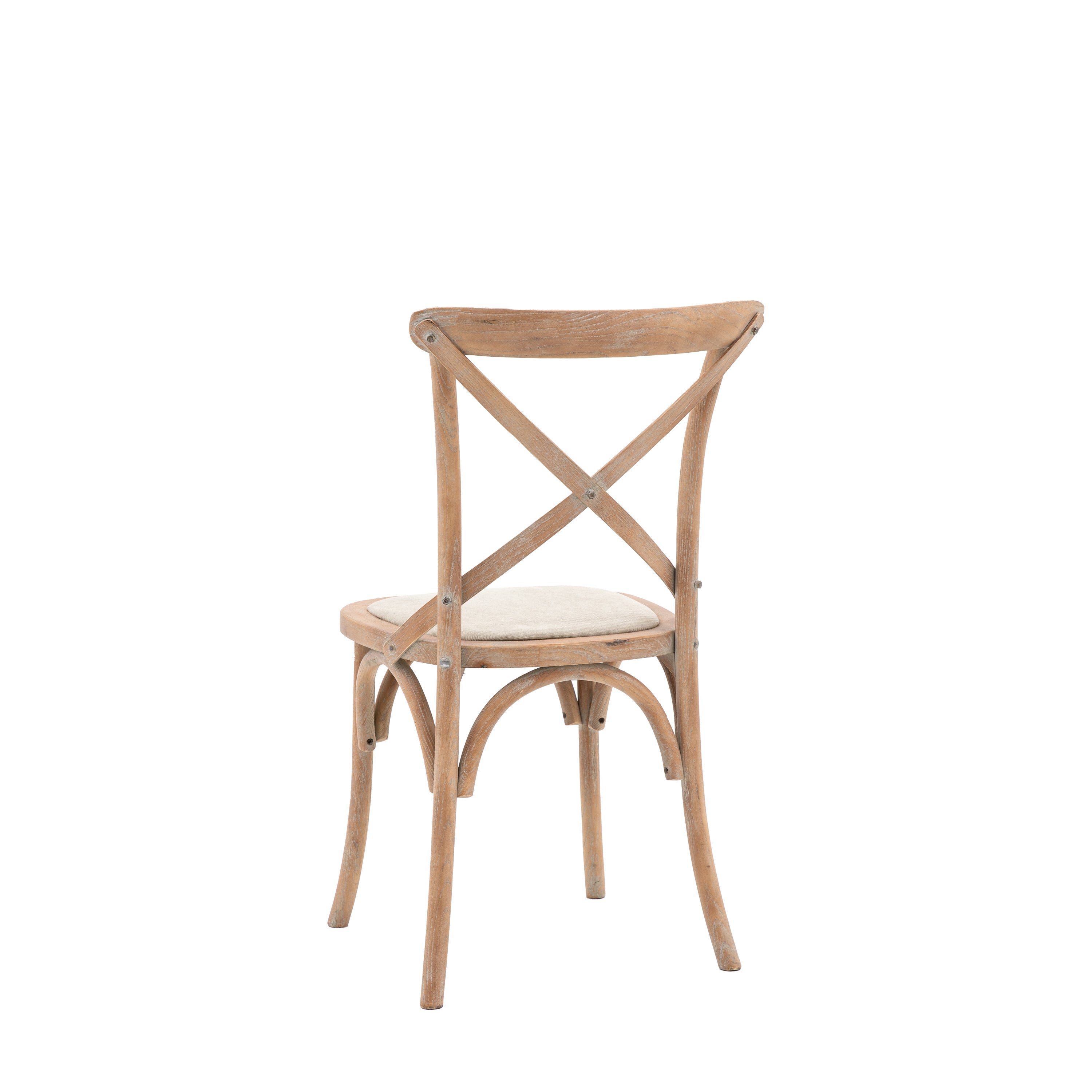 Set of 2 Aspen Natural Oak Wood & Linen Dining Chair