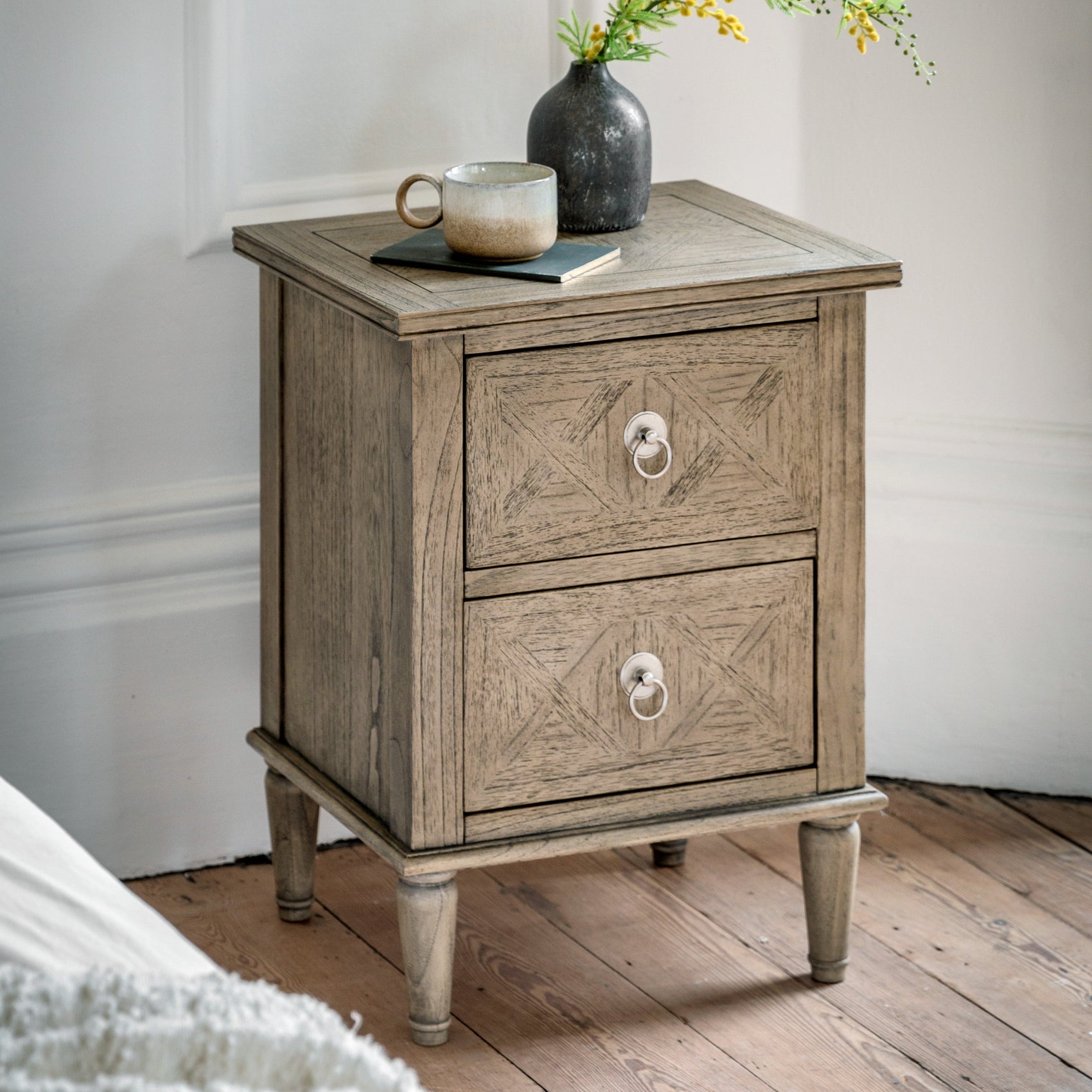 Tobago Aged Mindy Wood Bedside Table