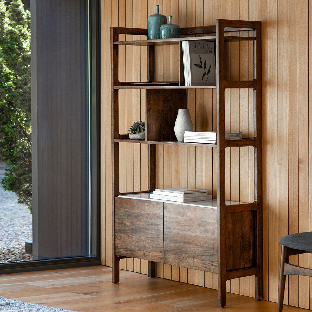 Barcino Brown Acacia Wood Display Unit