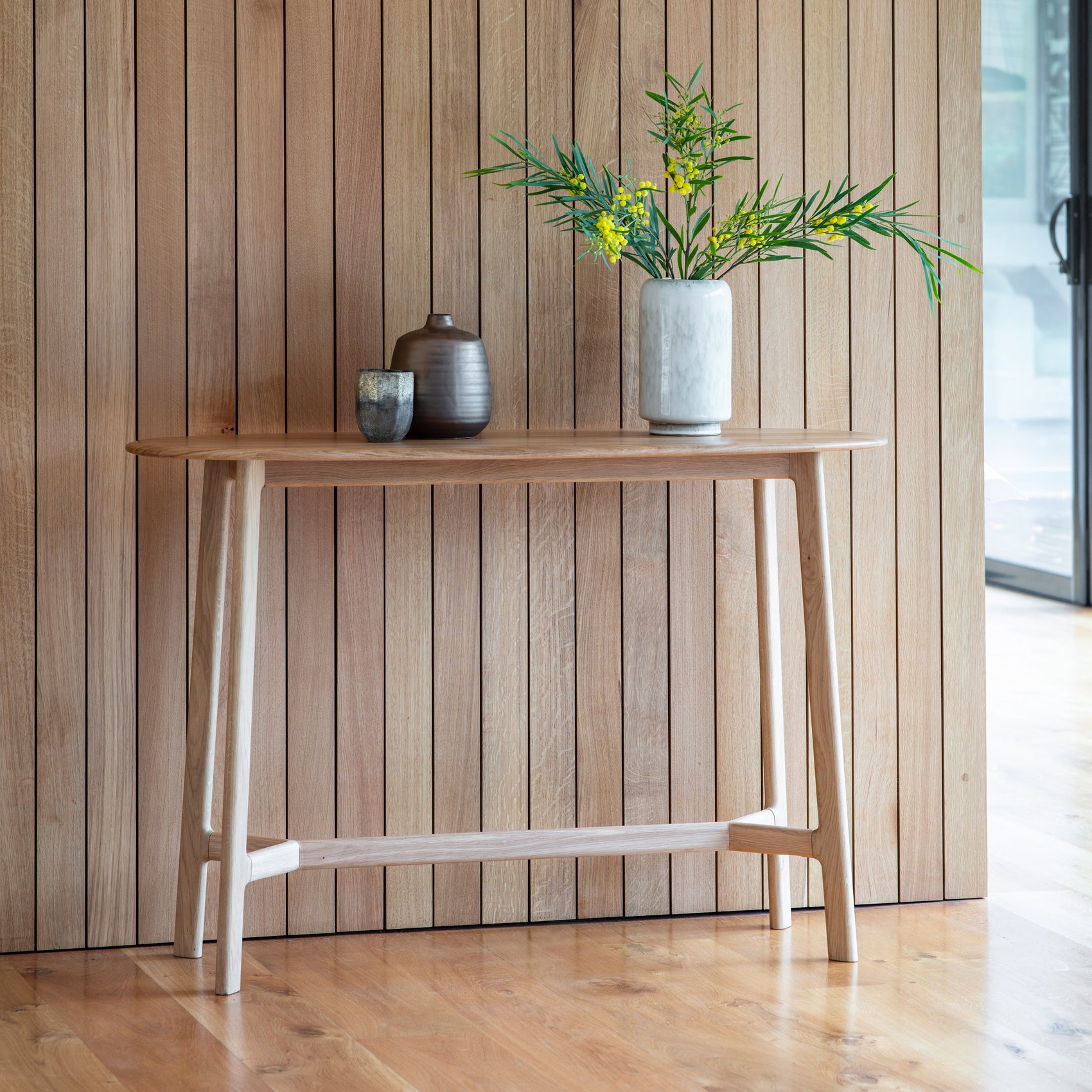 Ashfields Natural Oak Wood Console Table