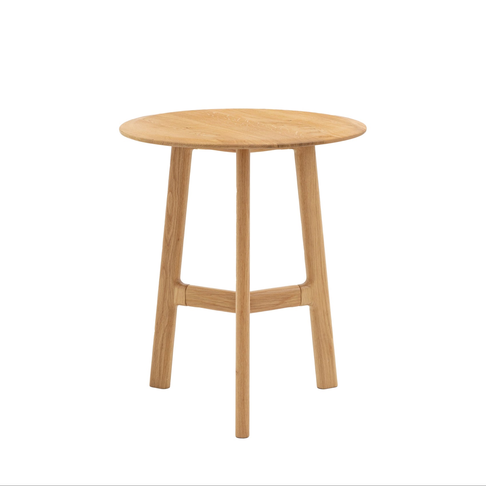 Royo Natural Oak Wood Round Side Table