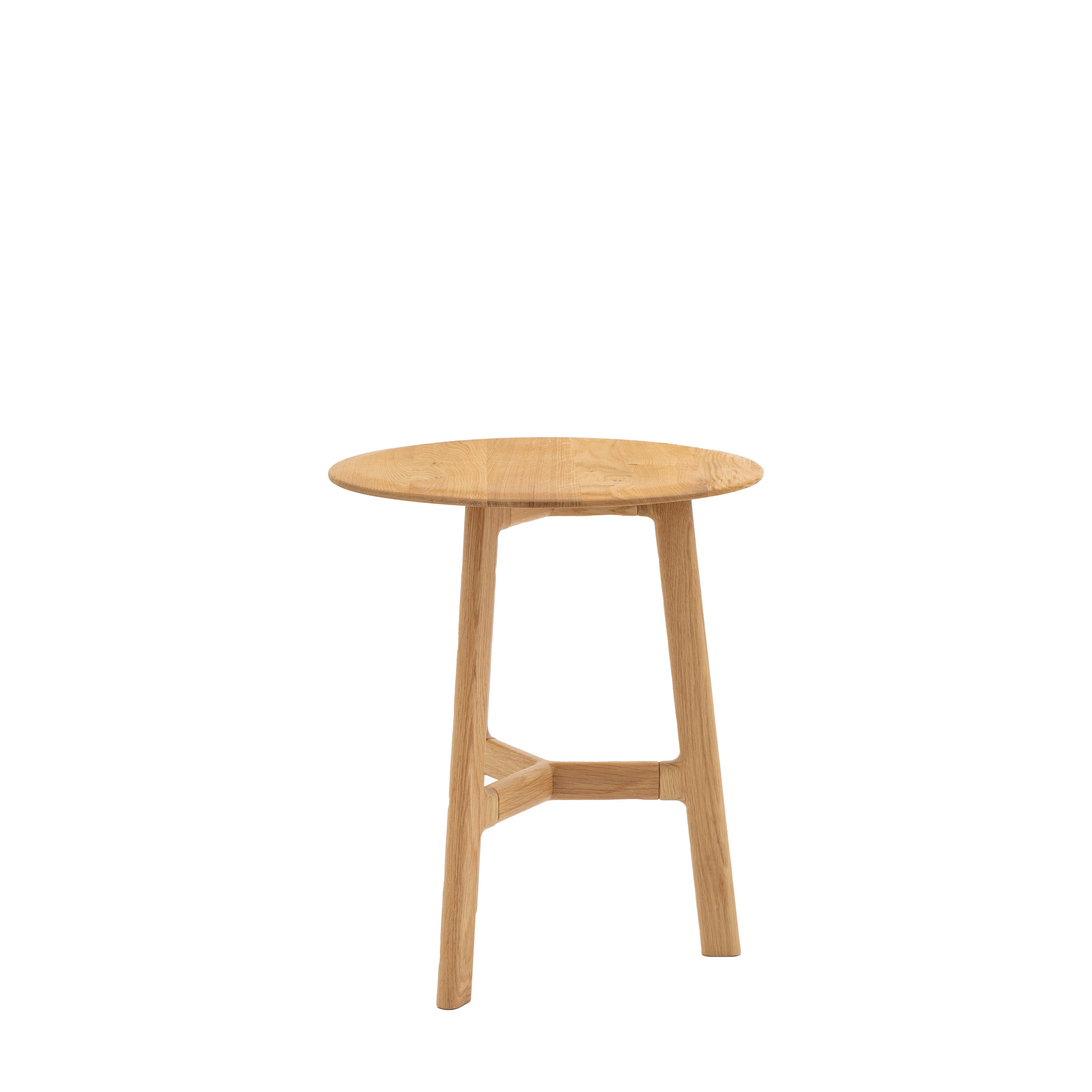 Royo Natural Oak Wood Round Side Table