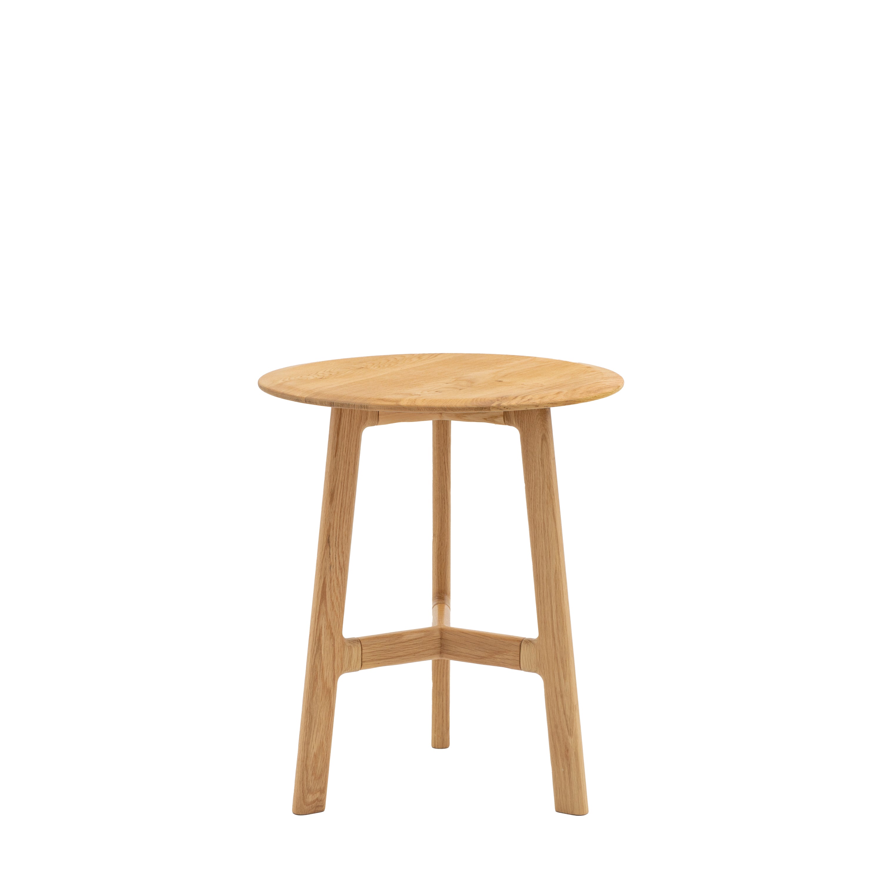 Royo Natural Oak Wood Round Side Table