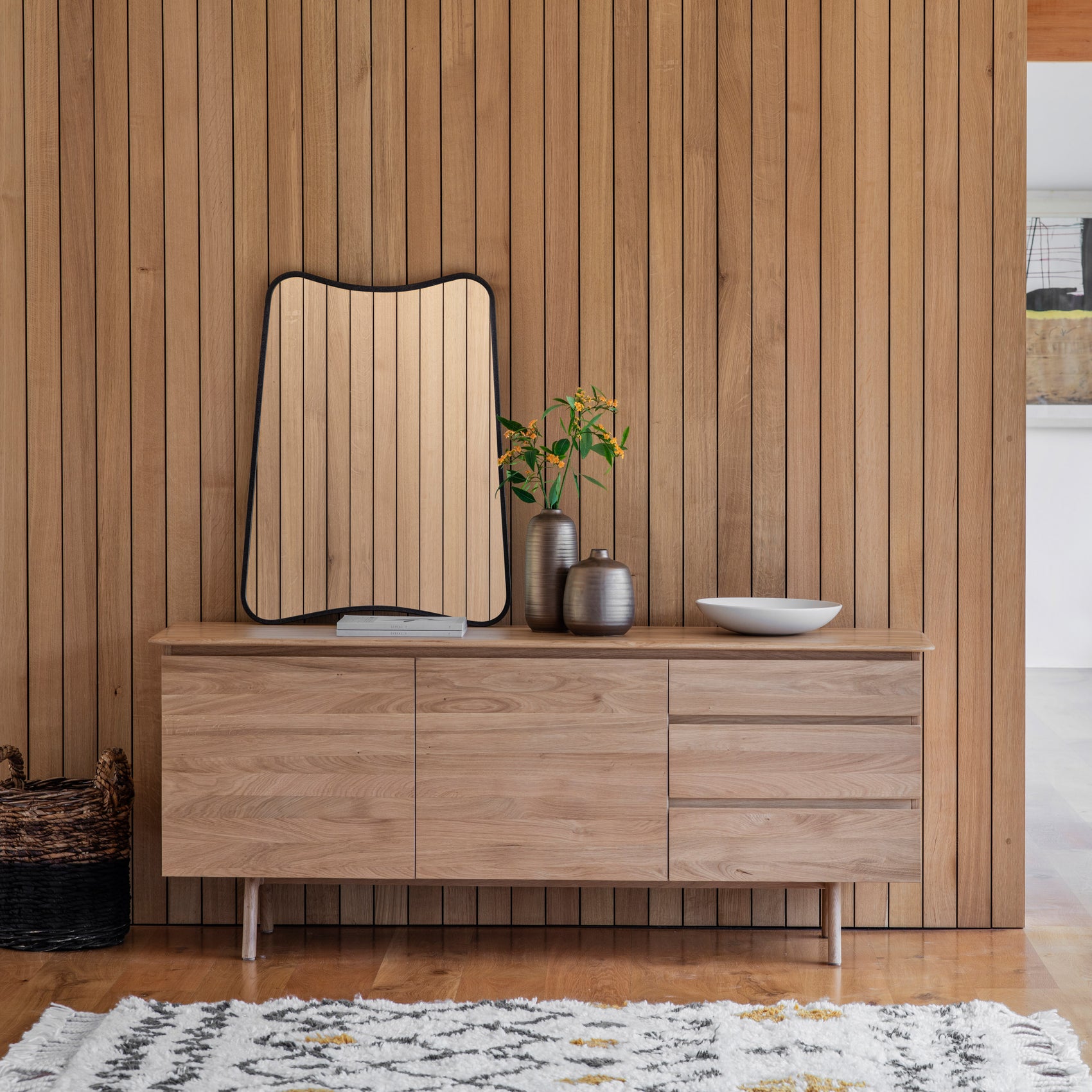 Royo Japandi Natural Oak Wood Sideboard