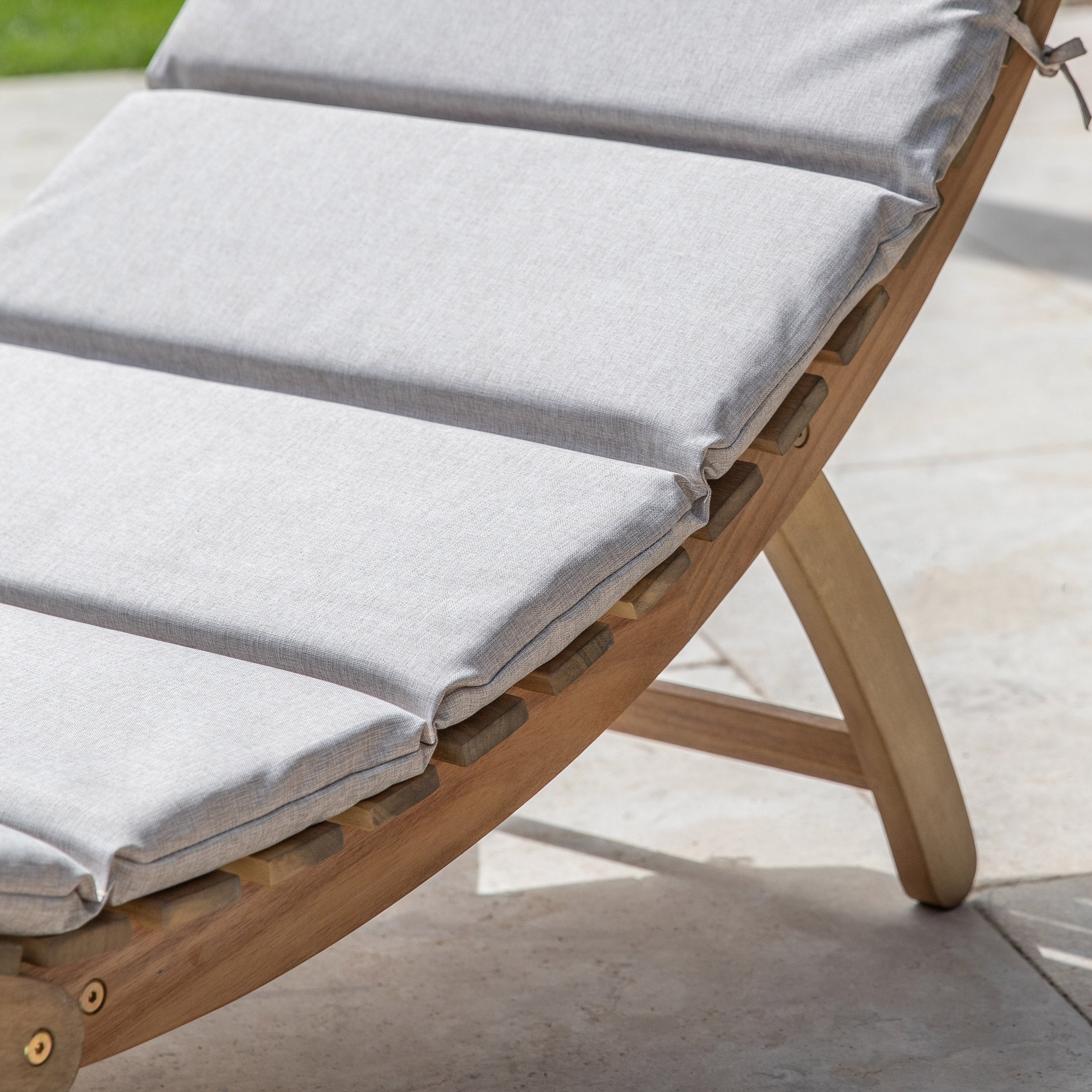 Maldives Acacia Wood Foldaway Sunlounger