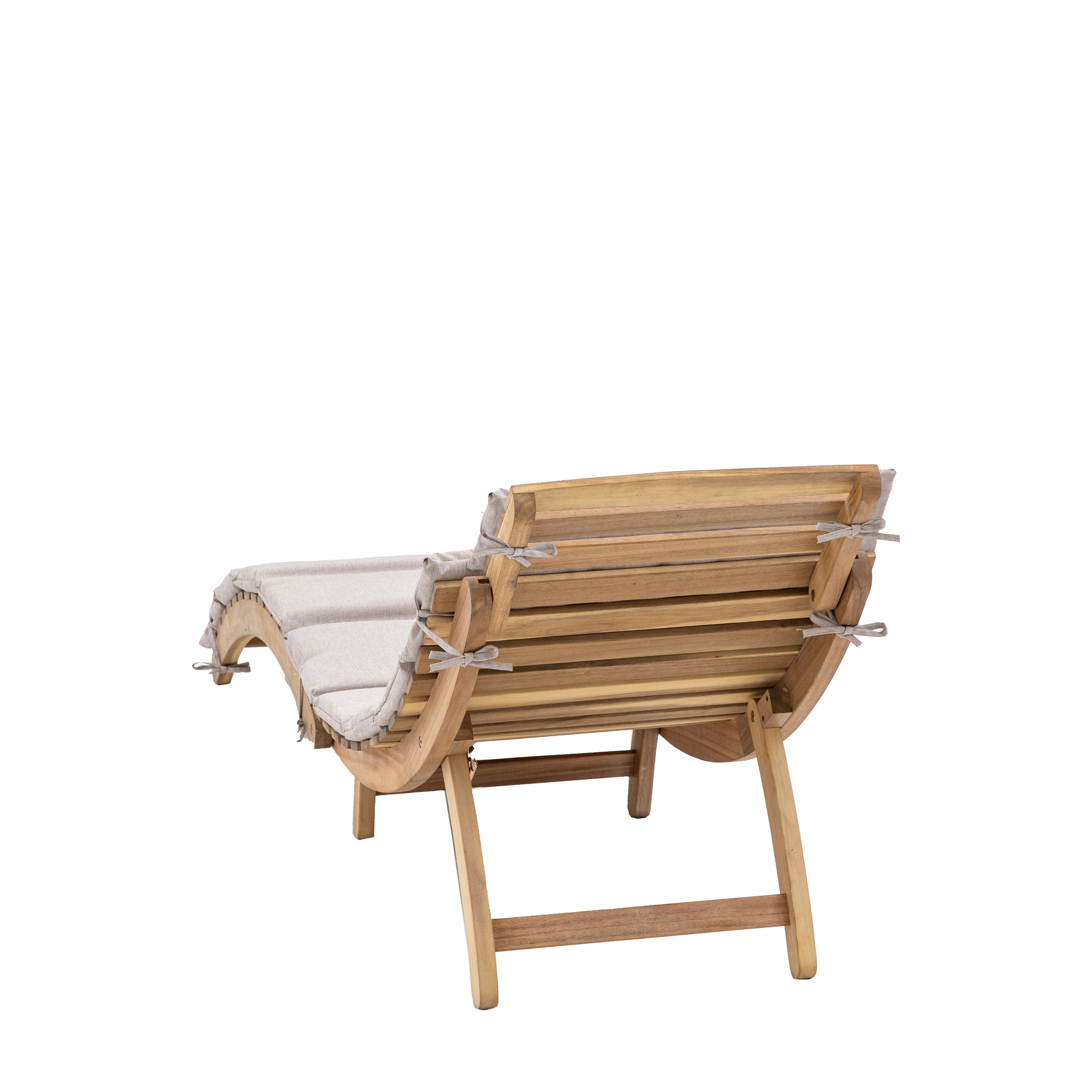 Maldives Acacia Wood Foldaway Sunlounger