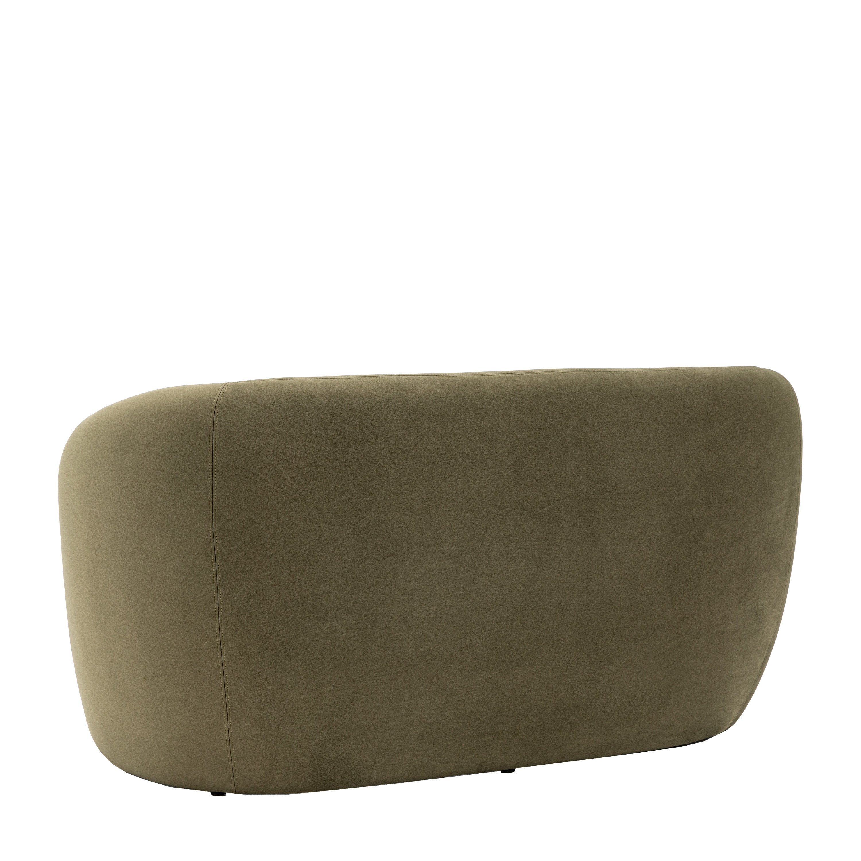 Cecilia Curved Moss Green Sofa | 2 Seater