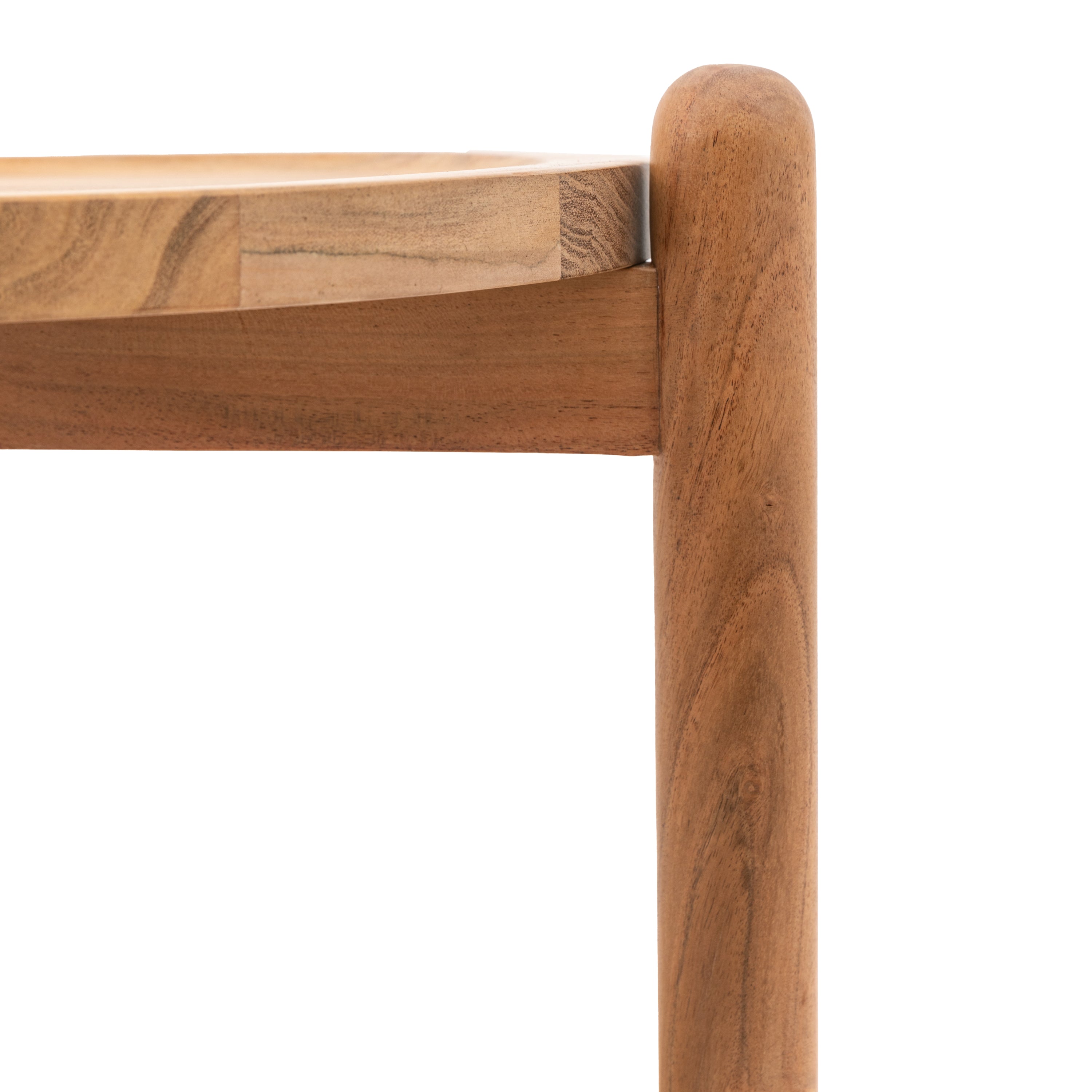 Wilmotte Natural Acacia Wood & Rattan Round Side Table