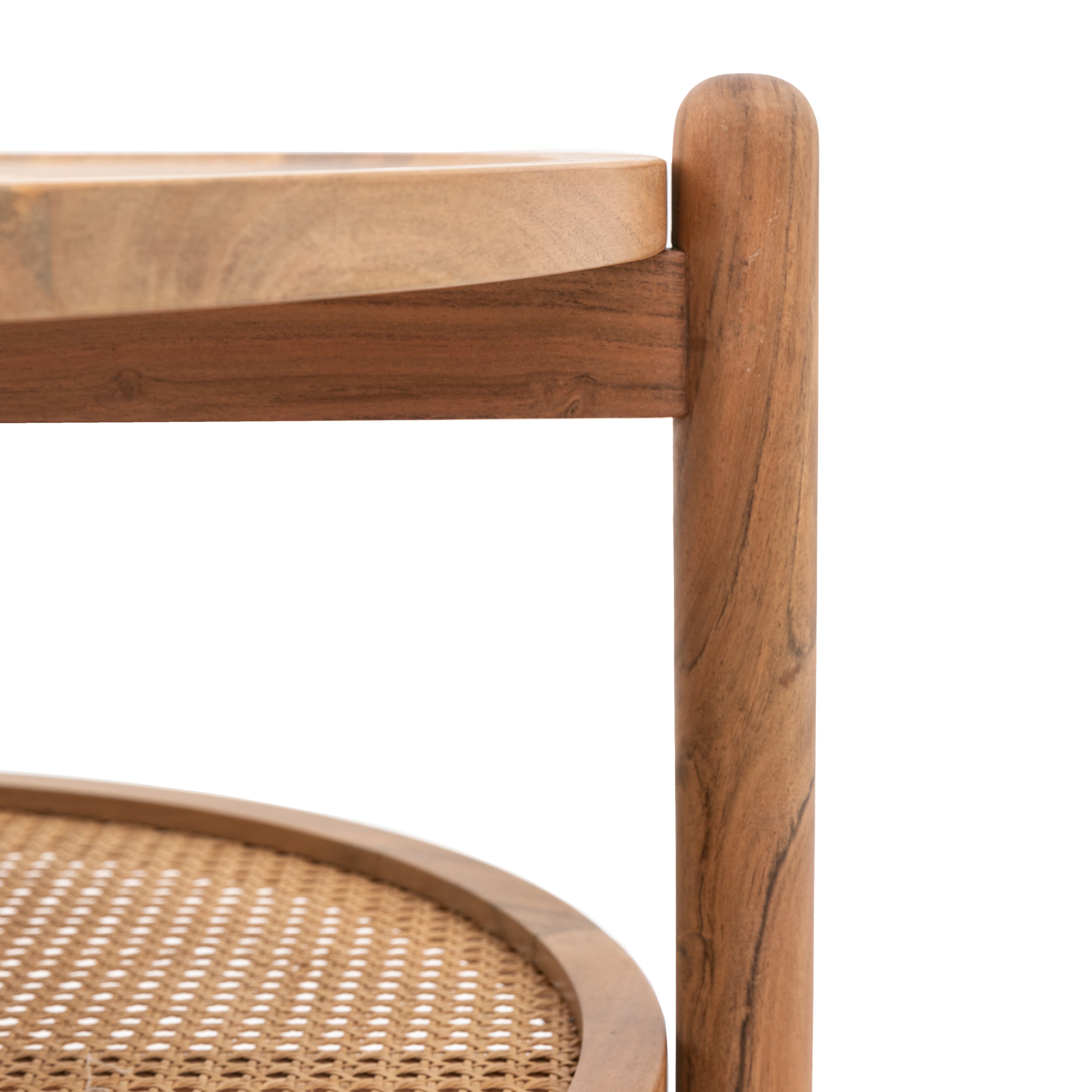 Wilmotte Natural Acacia Wood & Rattan Round Coffee Table